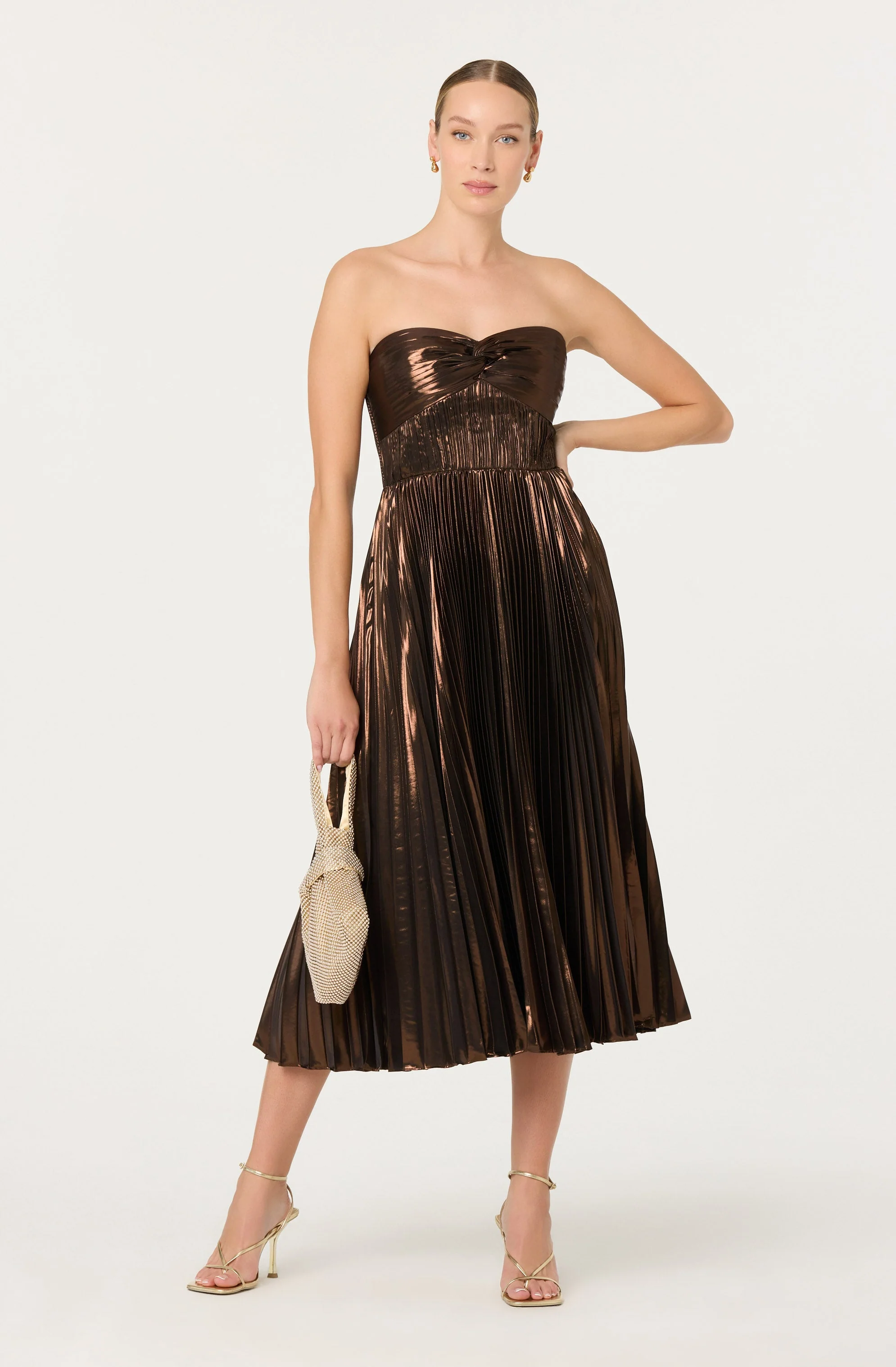 Ascella Pleated Midi Dress