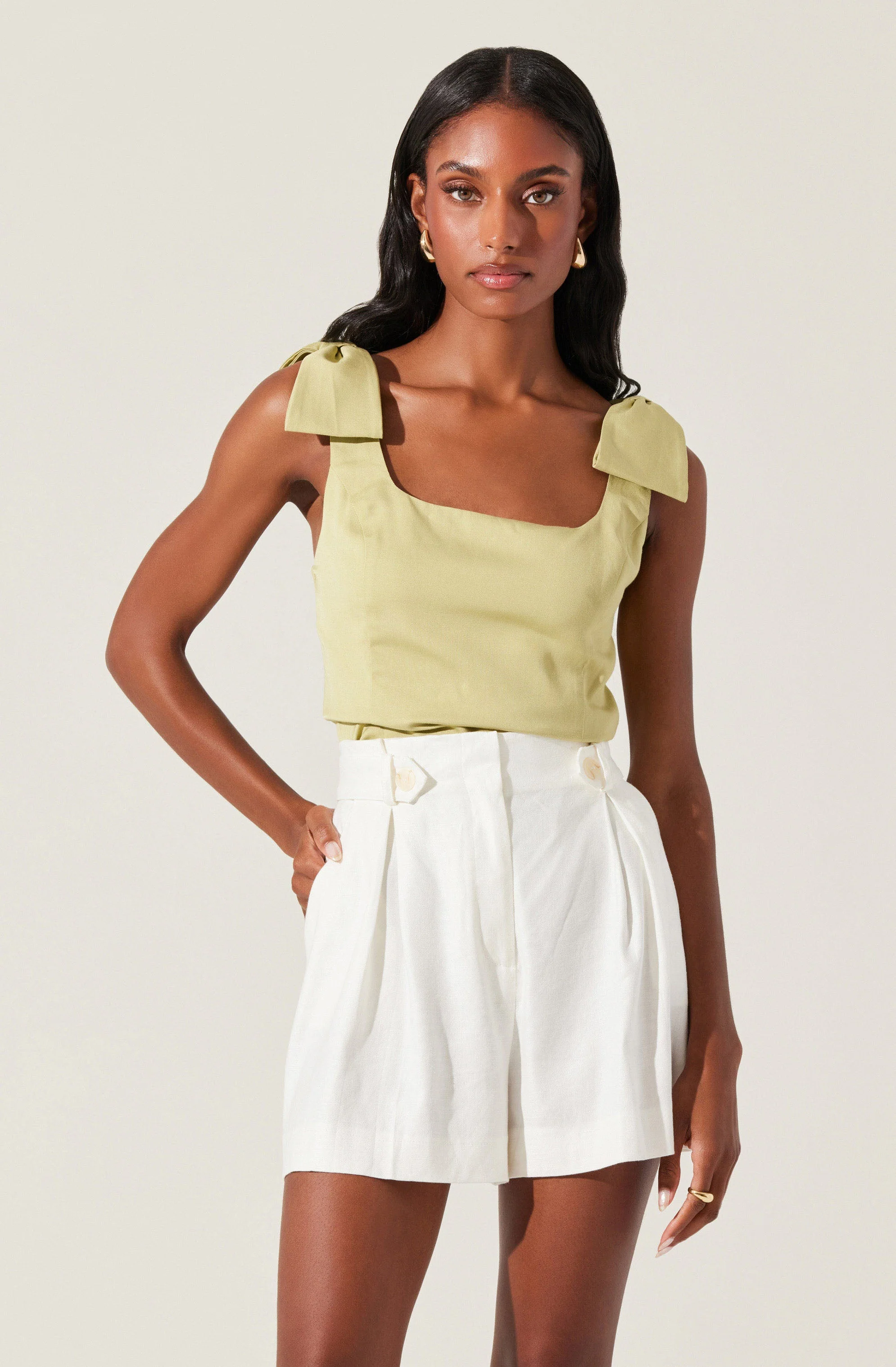 Jessica Bow Detail Sleeveless Top