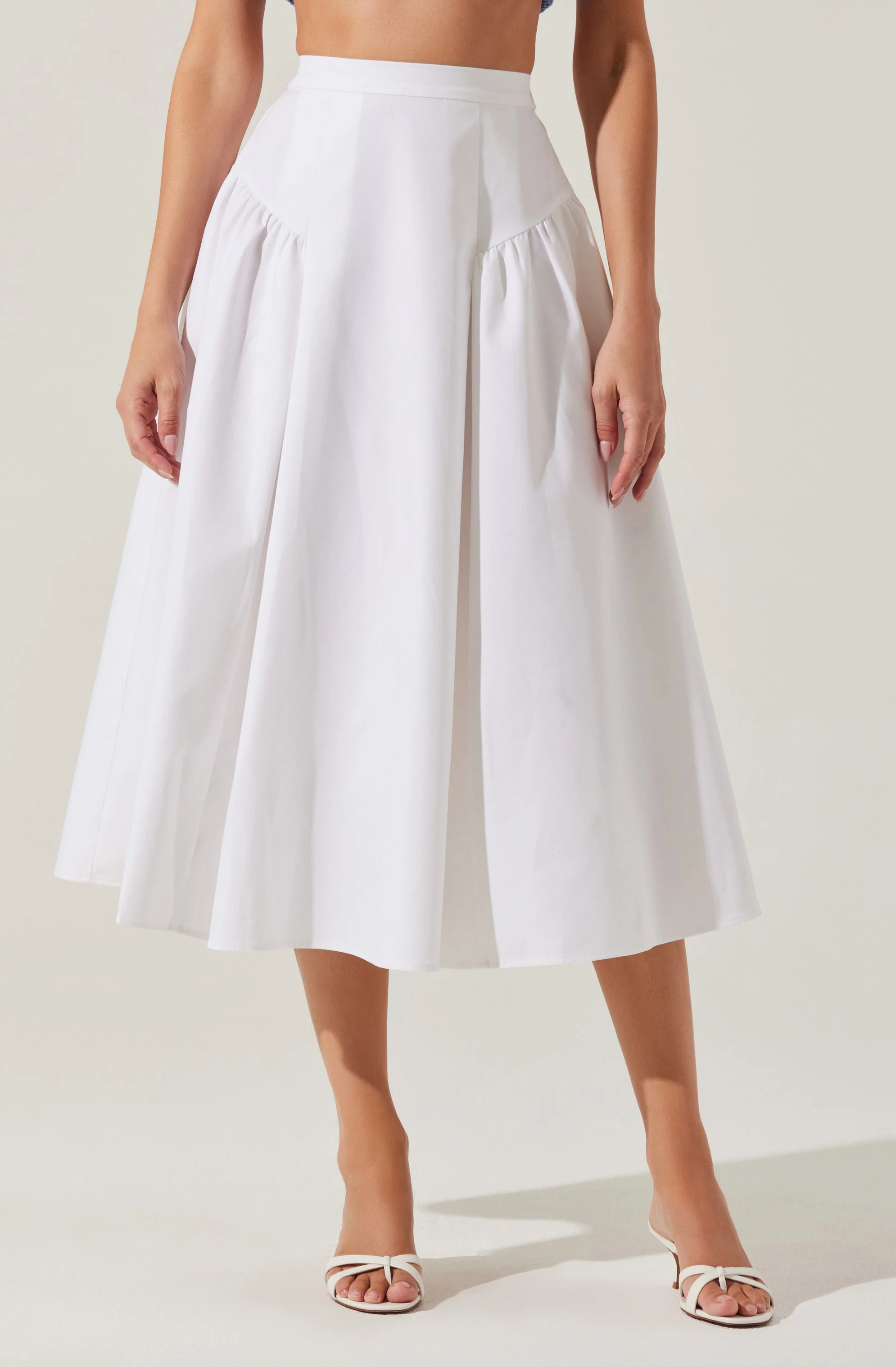 Laila Ruched Detail Midi Skirt