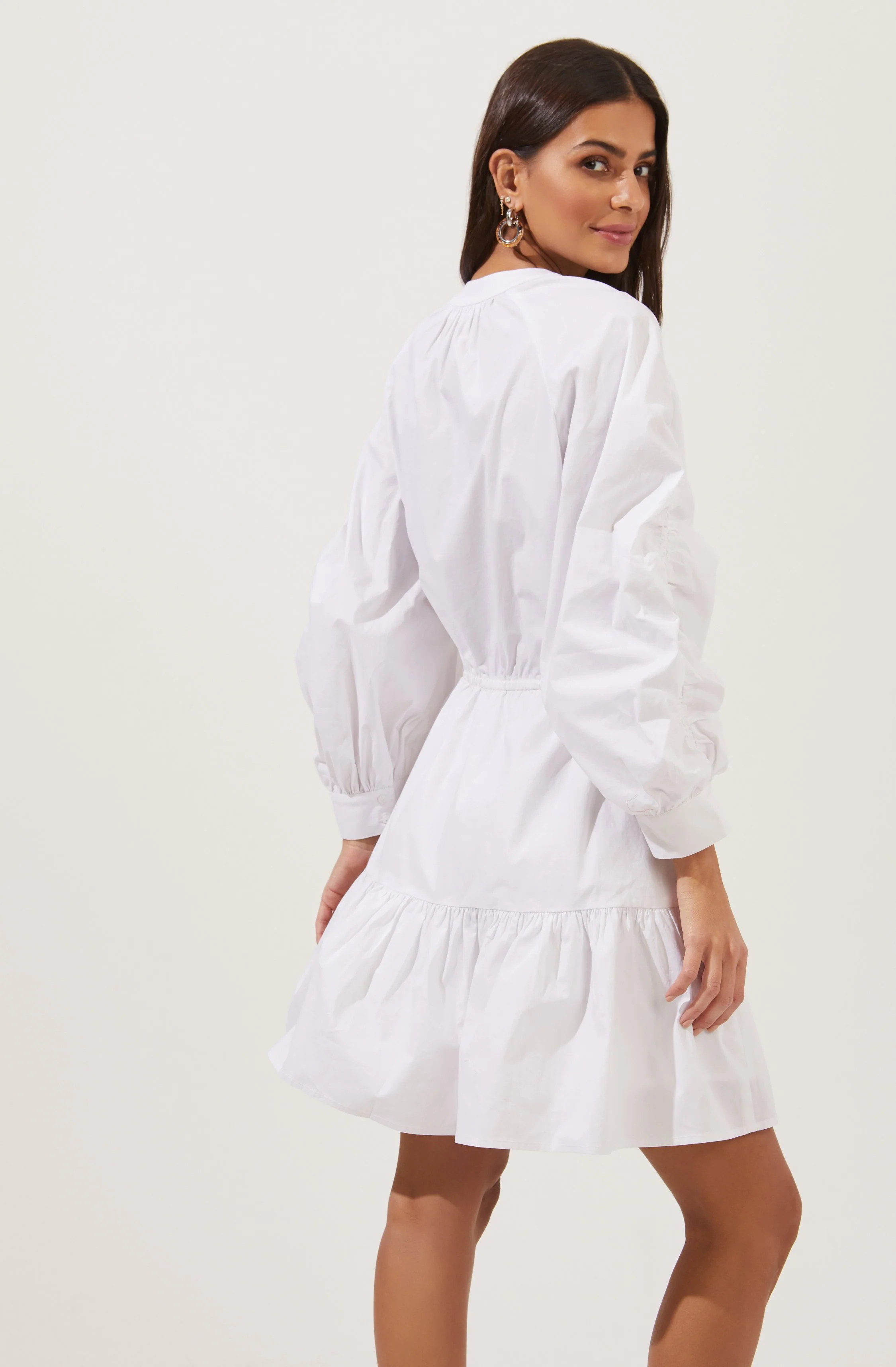 Ruched Long Sleeve Dress