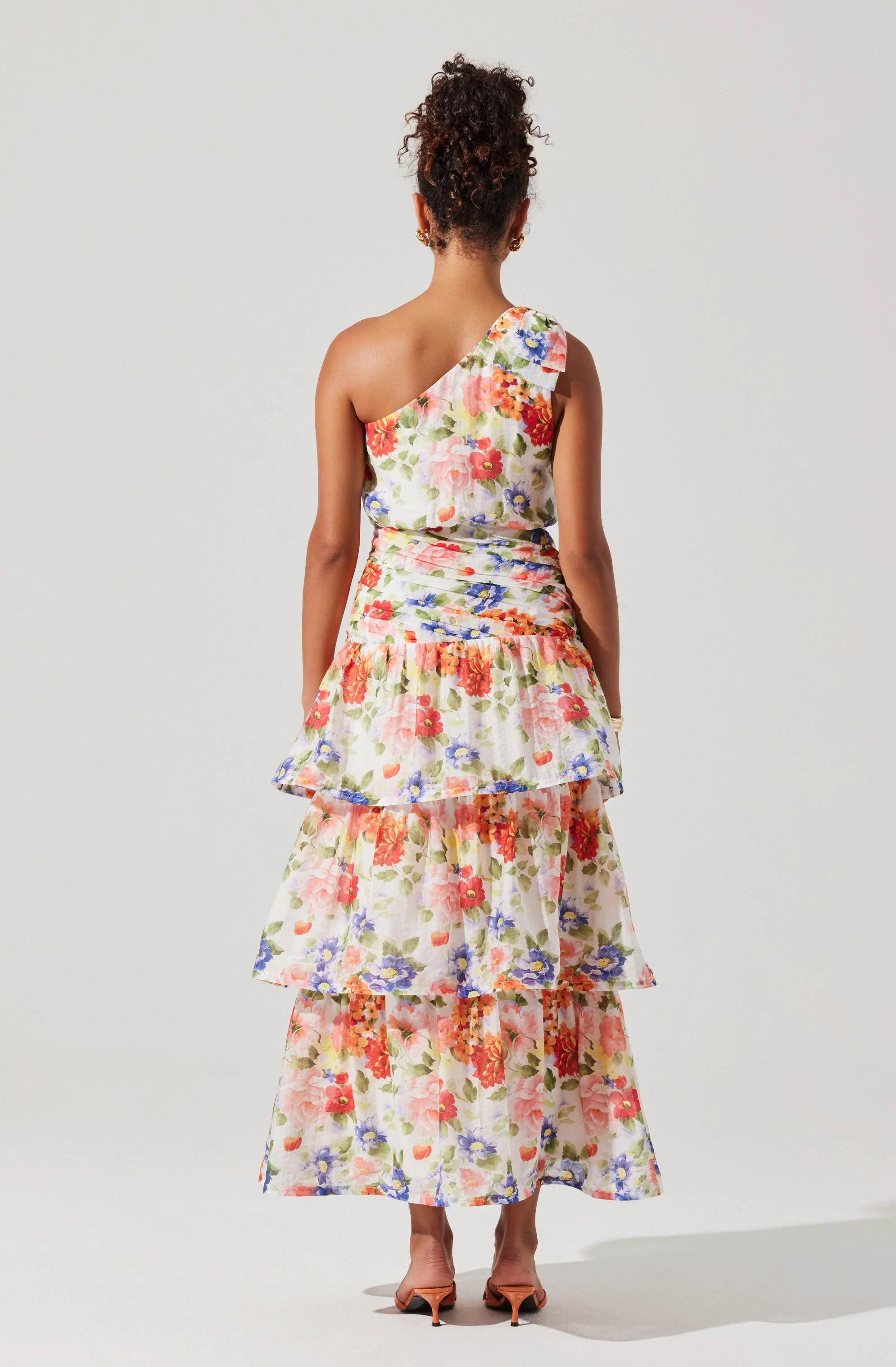 Natali One Shoulder Floral Maxi Dress