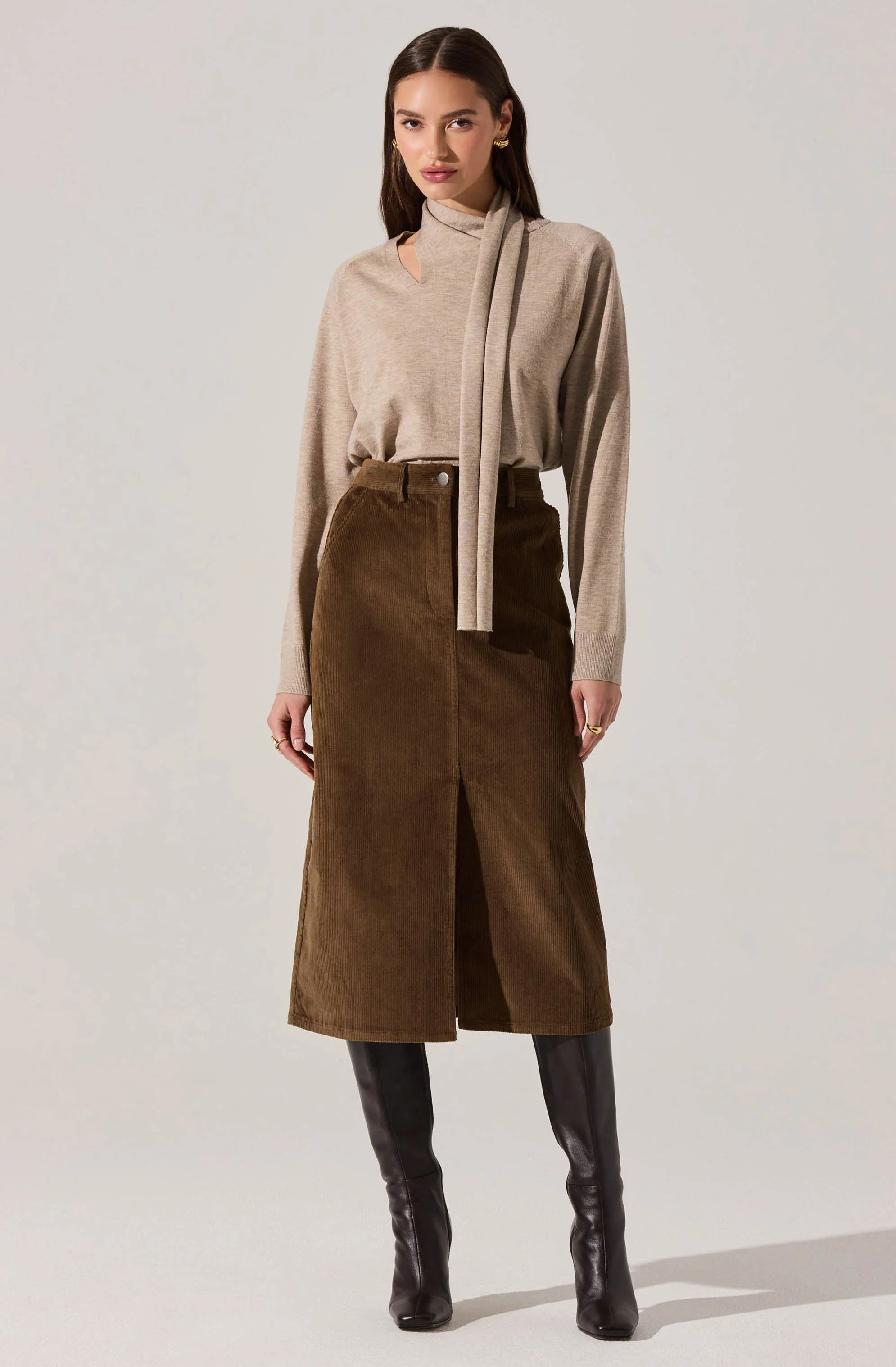 Silvana Cutout Scarf Sweater