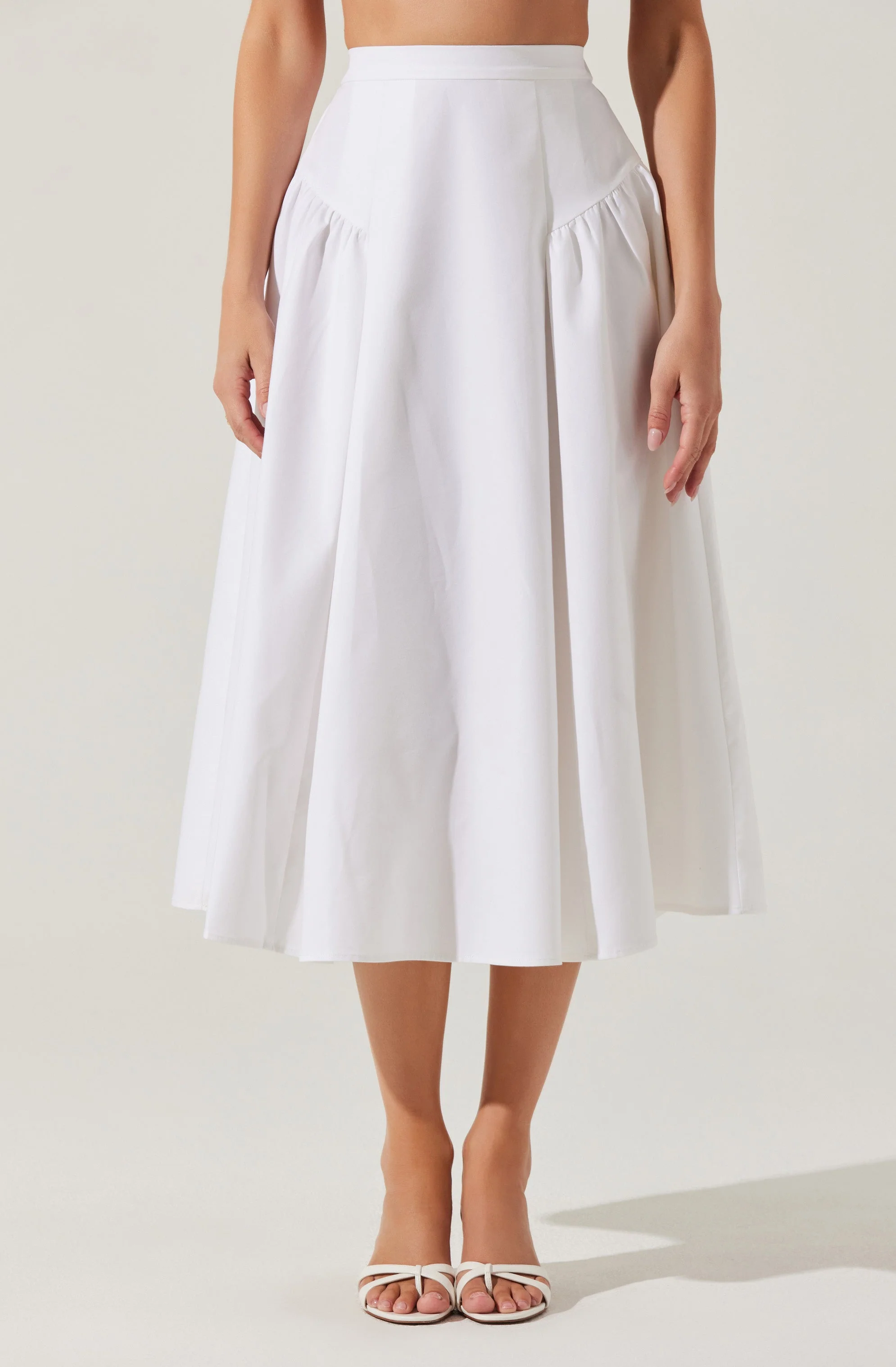 Laila Ruched Detail Midi Skirt