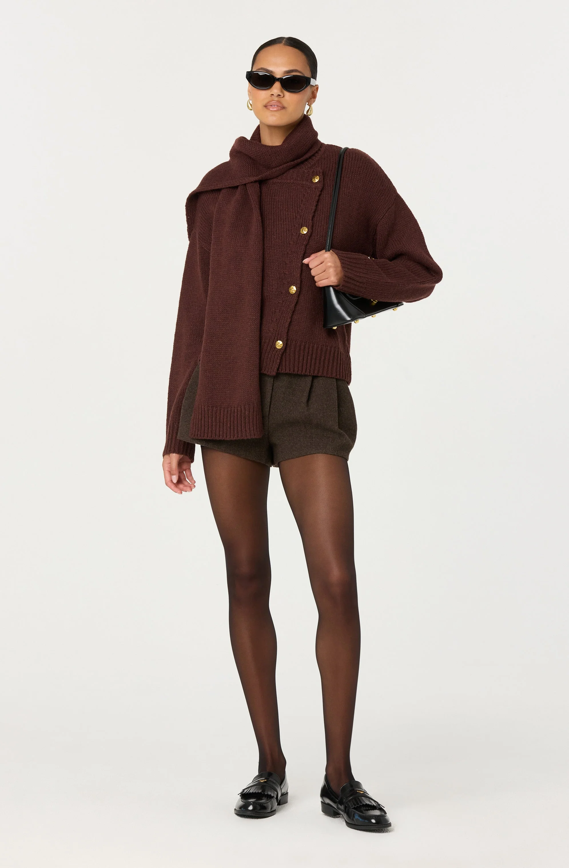 Jackeline Asymmetrical Scarf Cardigan