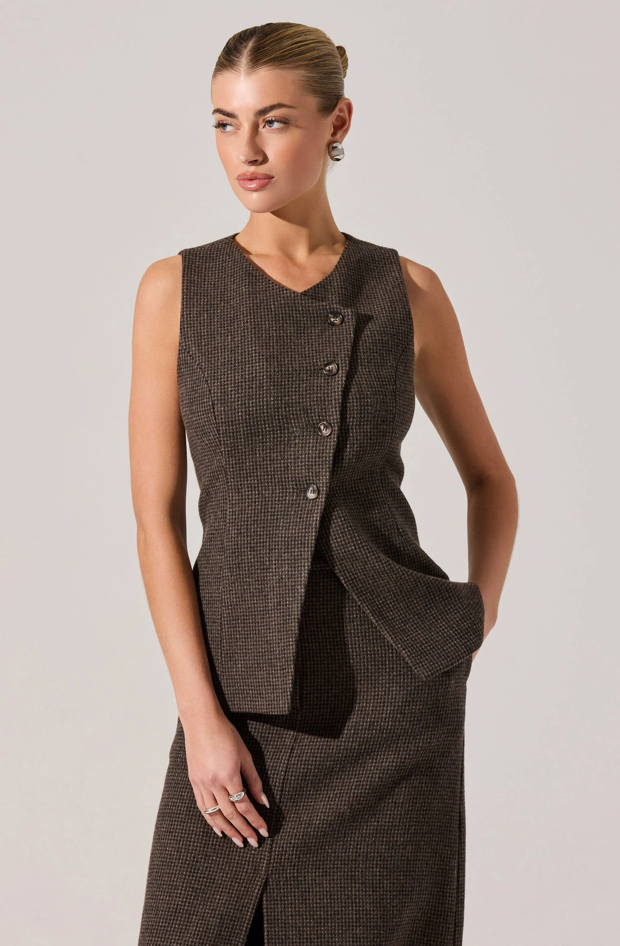 Sonja Asymmetric Longline Vest