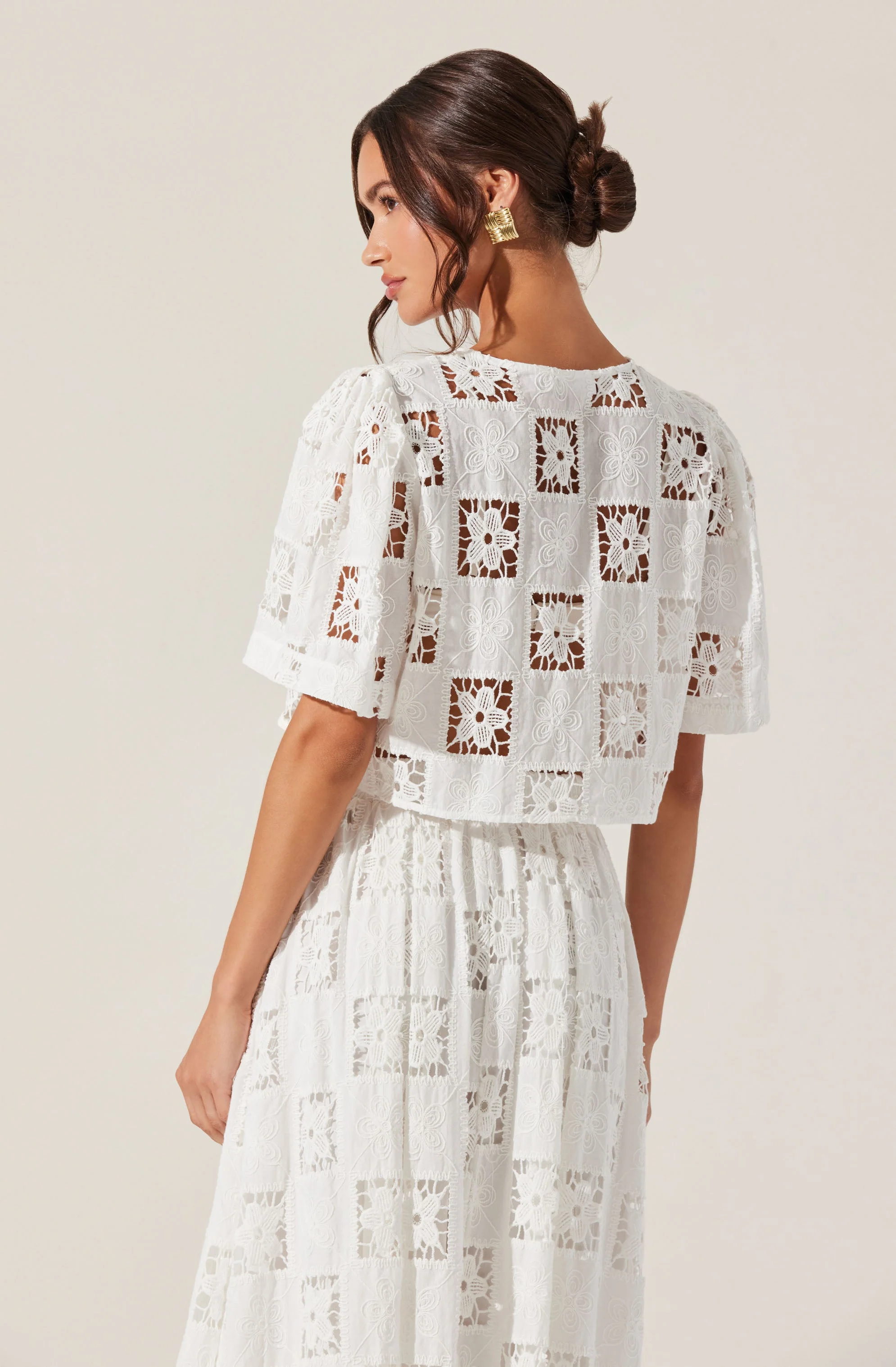 Andolina Crochet Lace Crop Top