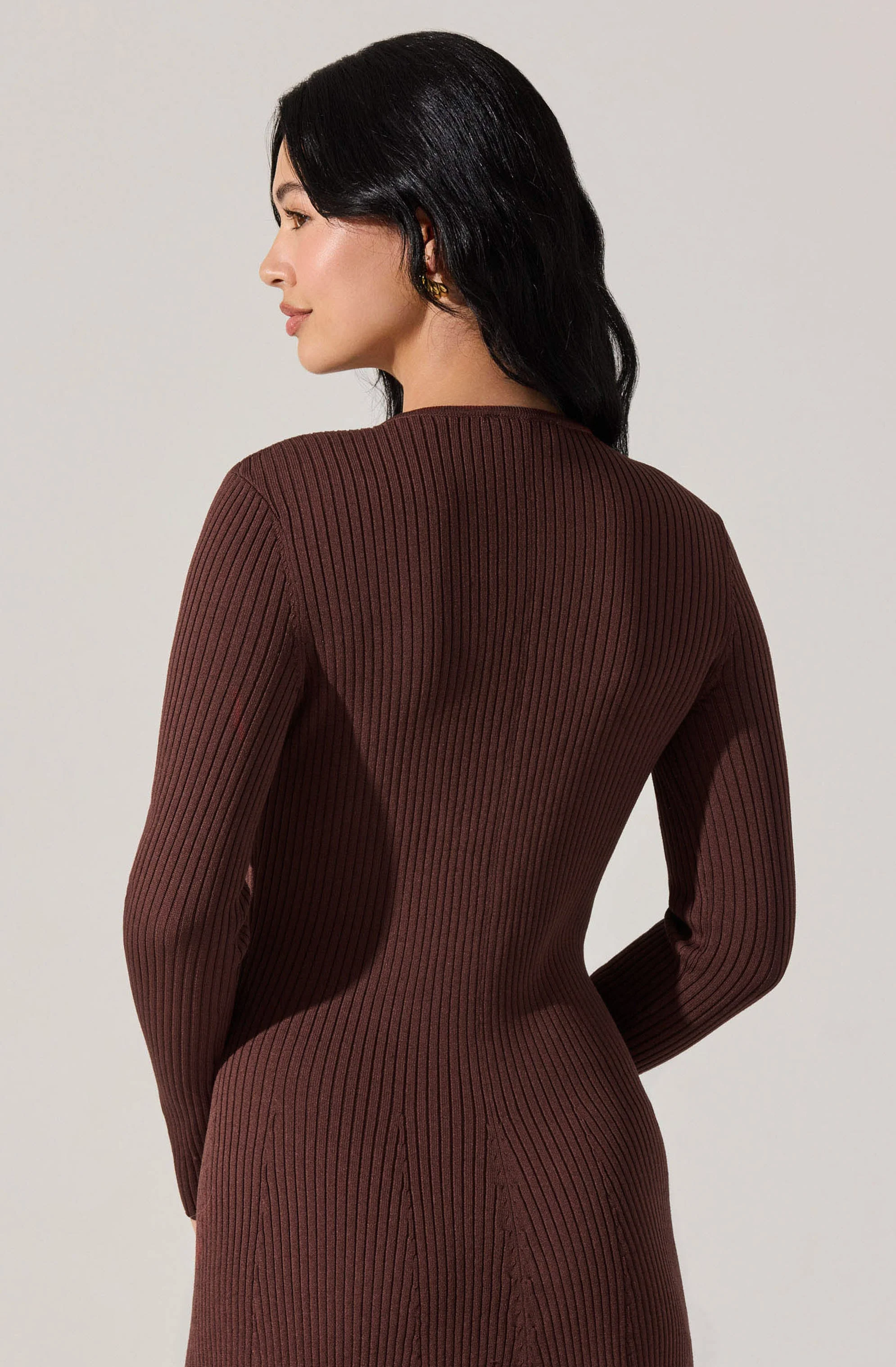 Fallyn Ribbed Sweater Midi Dress
