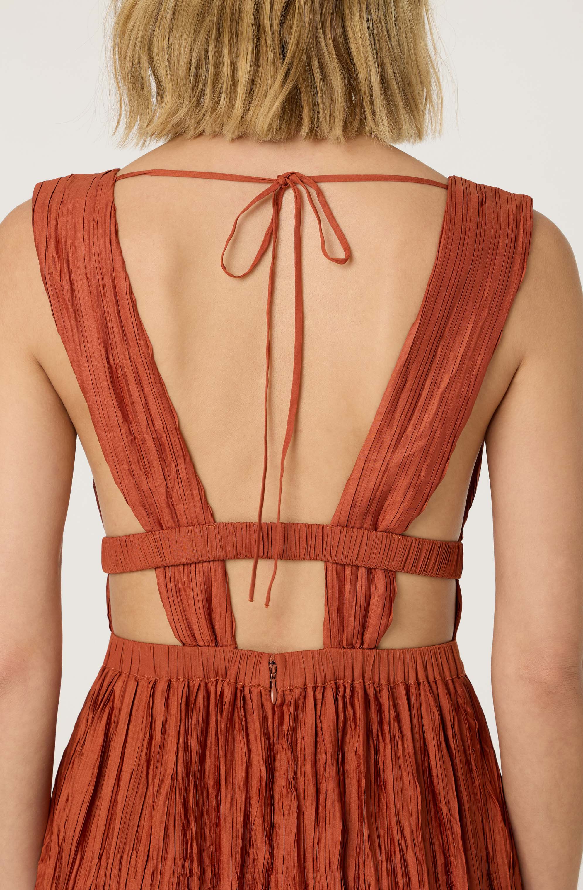 Tesni Pleated Maxi Dress