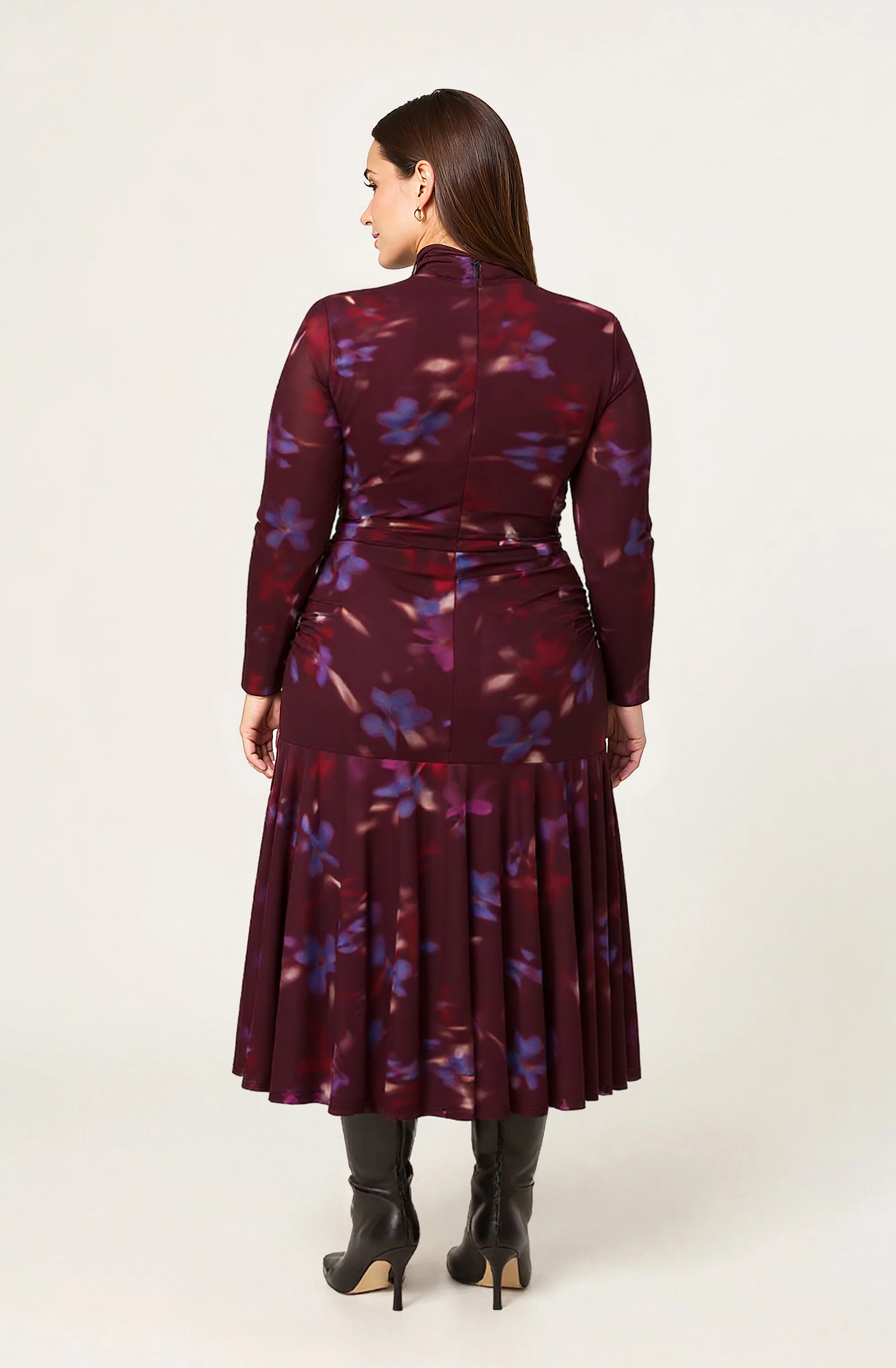 Aubriella Floral Mesh Midi Dress