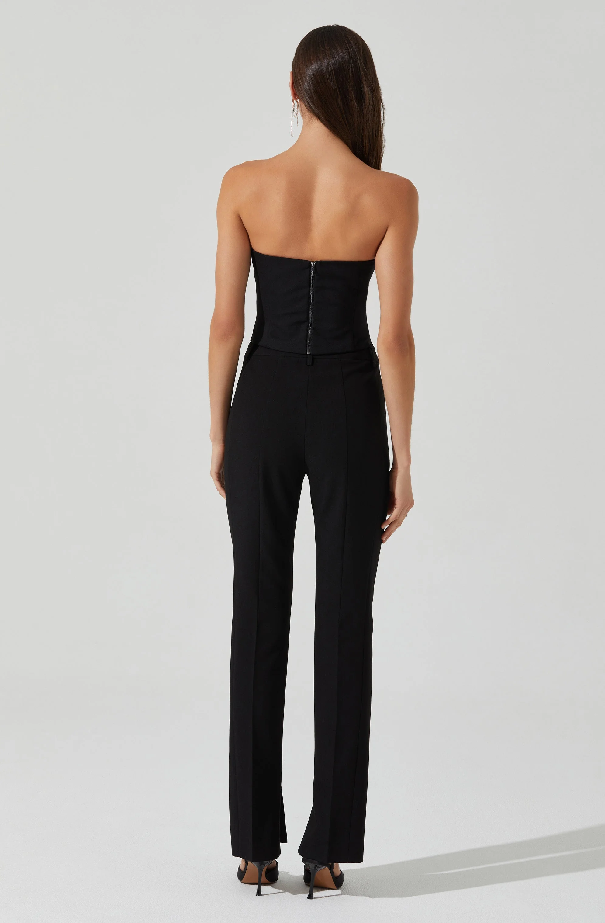 Amell Strapless Rhinestone Trim Top