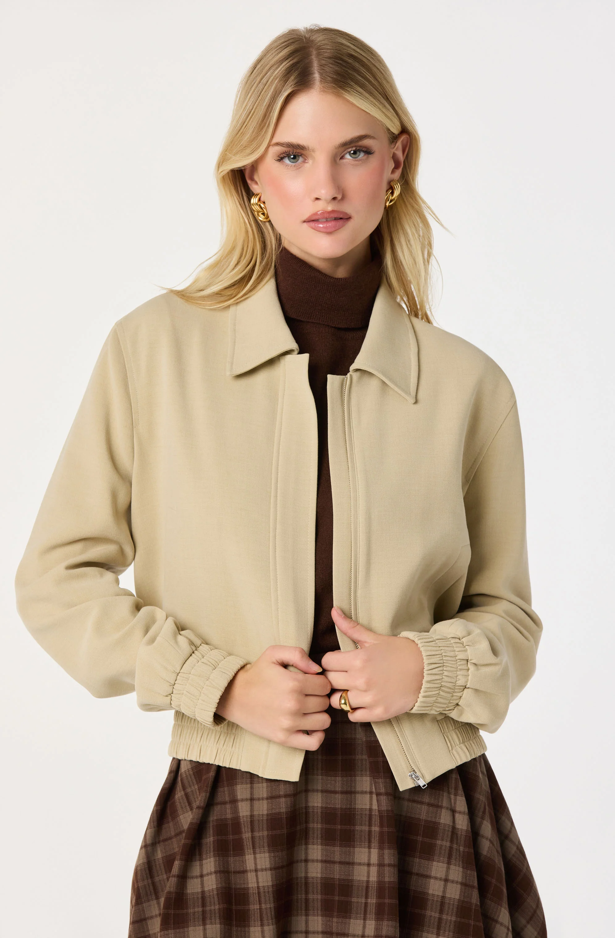 Reid Collared Bomber Jacket