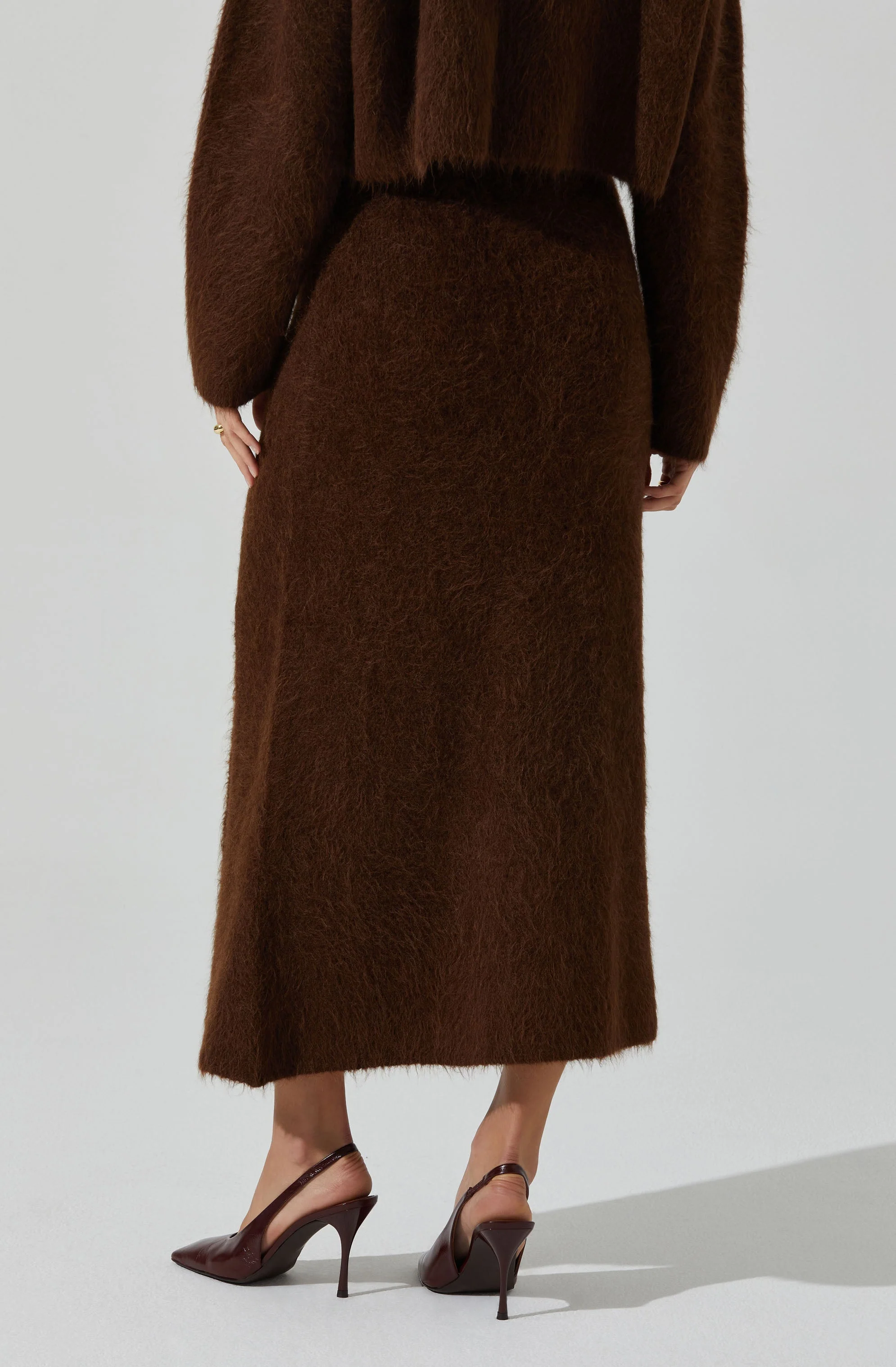 Sinisa Brushed Wool Midi Skirt