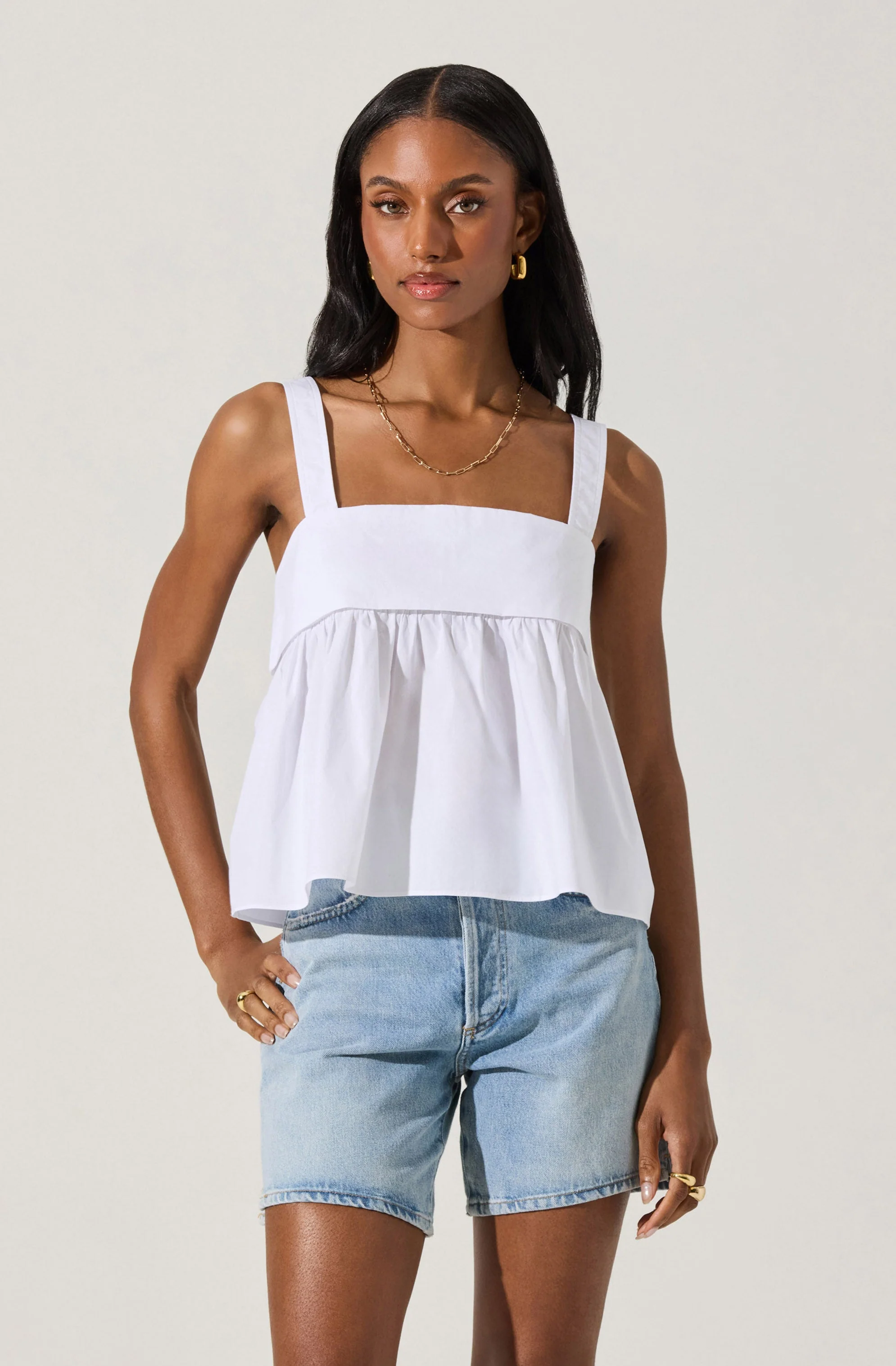 Square Neck Babydoll Top