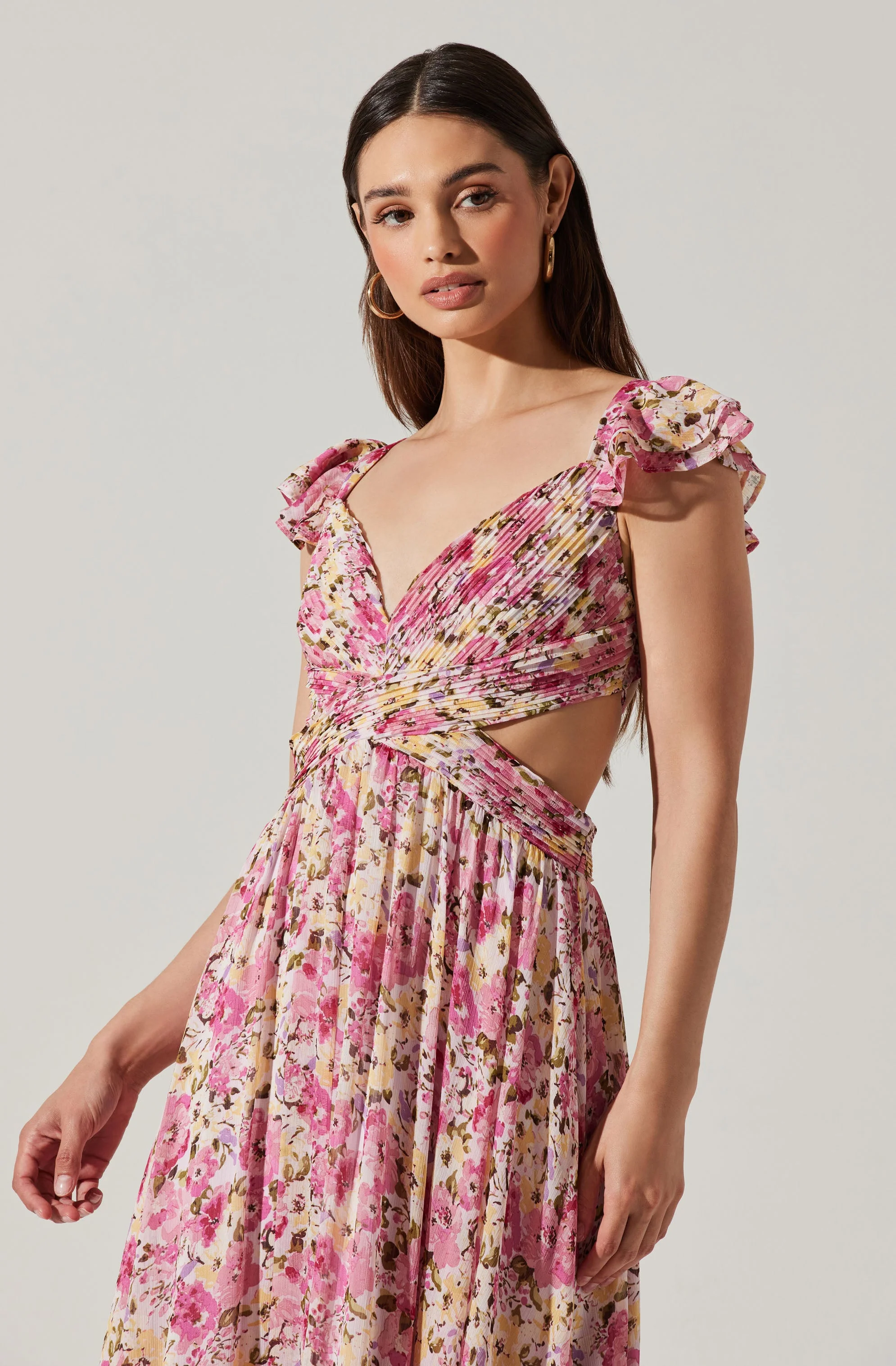 Primrose Floral Strappy Back Maxi Dress