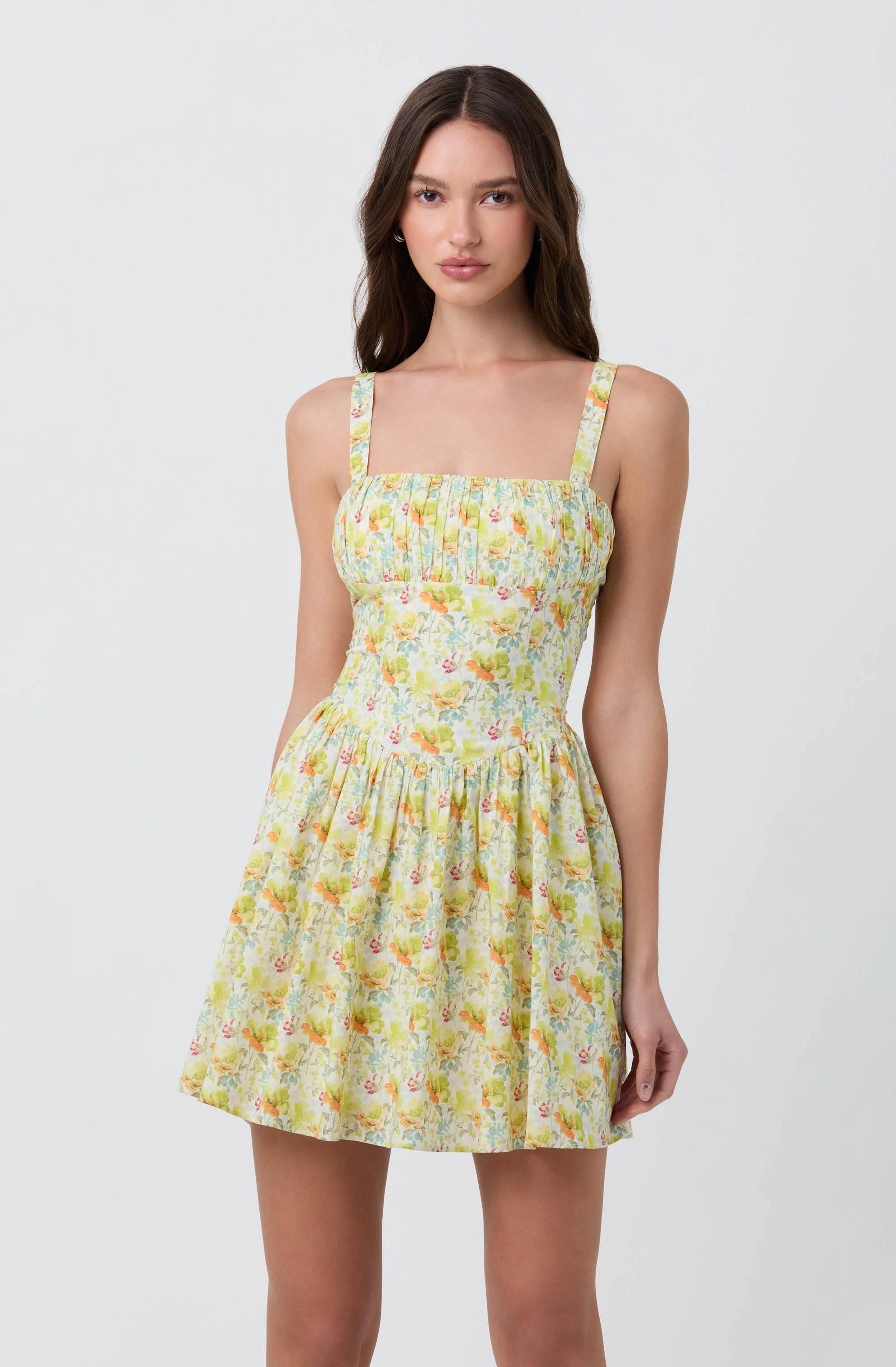 Floral Milkmaid Mini Dress