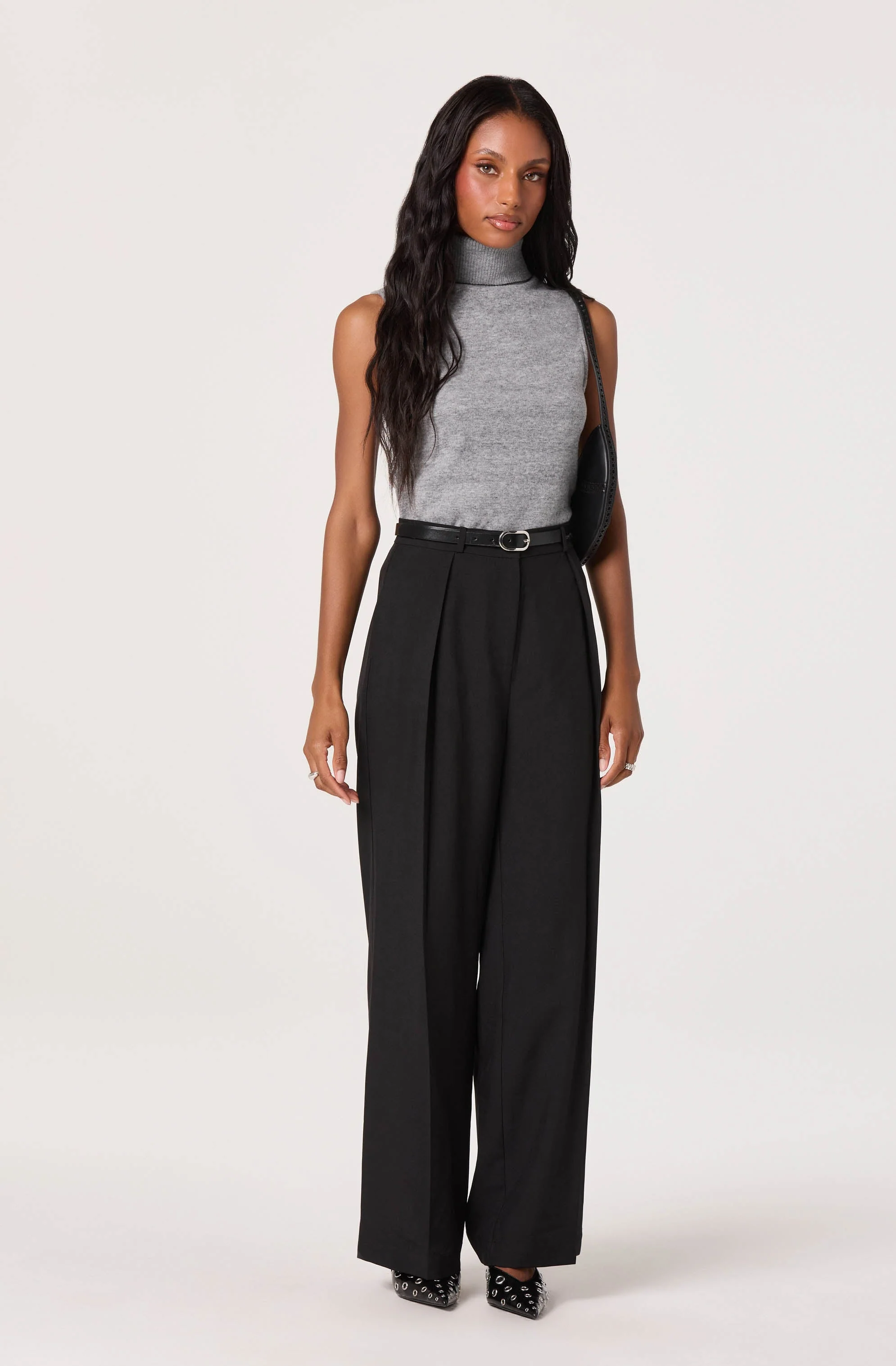 Pleated High Waist Trouser