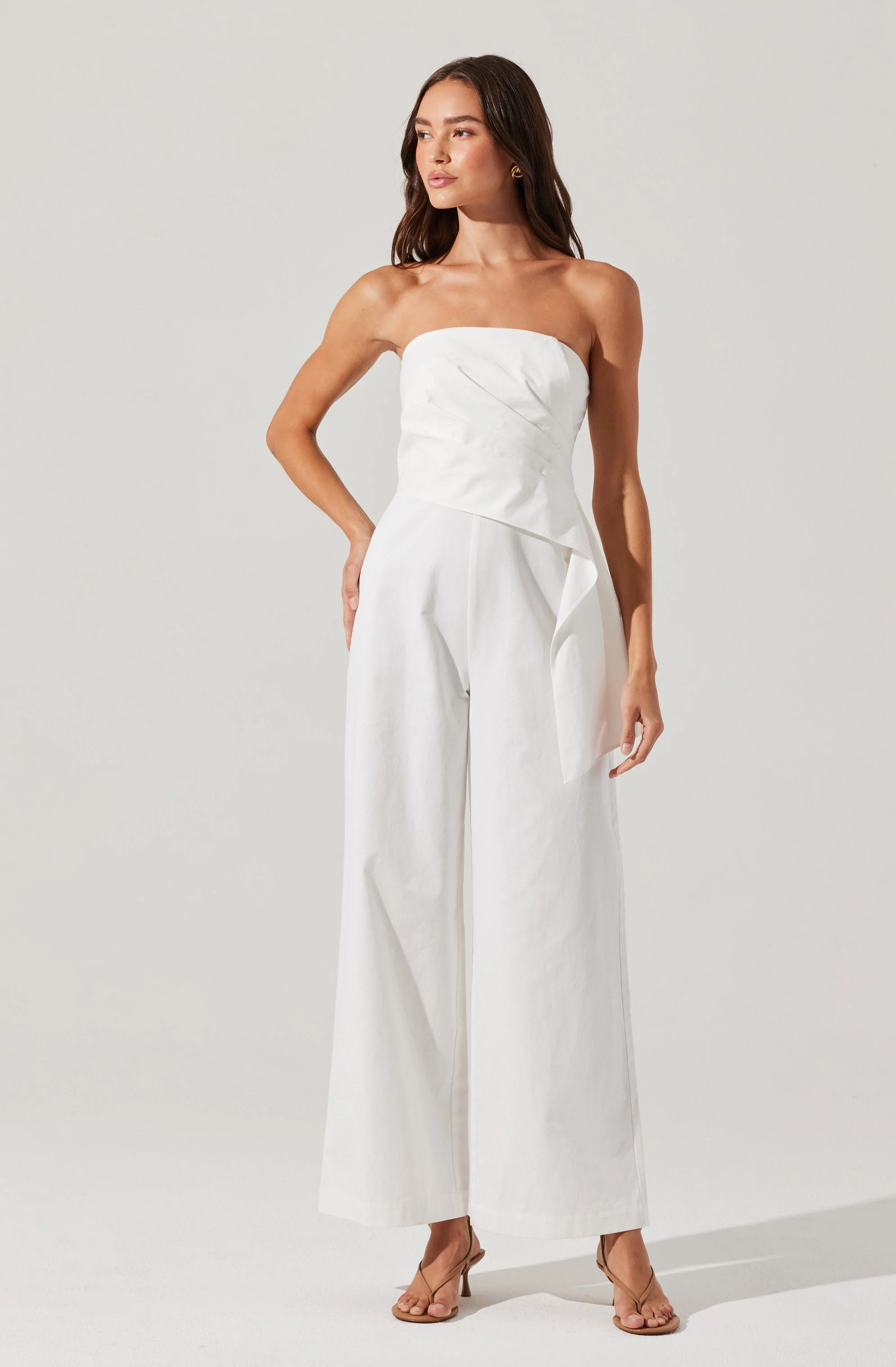 Maciel Strapless Pleated Jumpsuit
