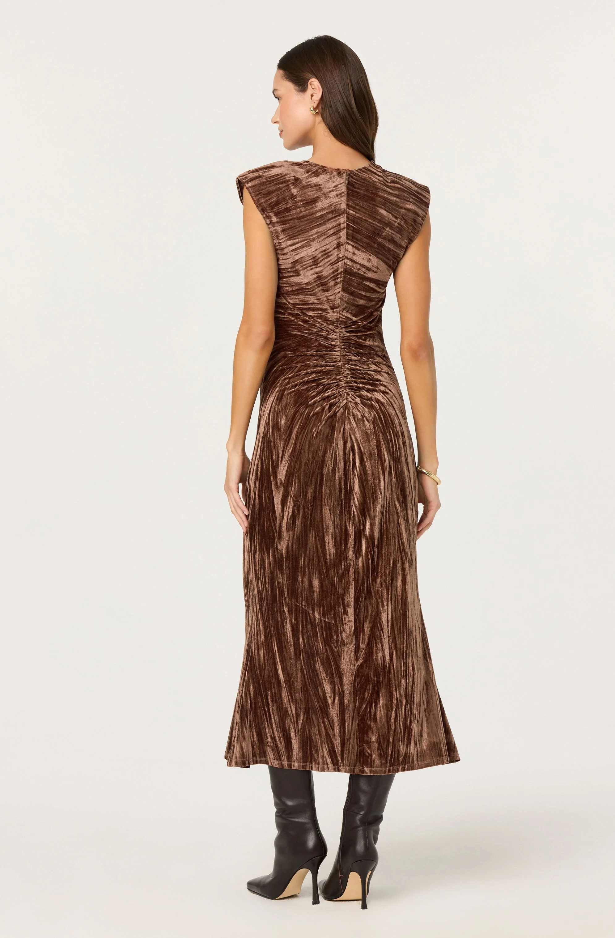 Daisha Crushed Velvet Midi Dress