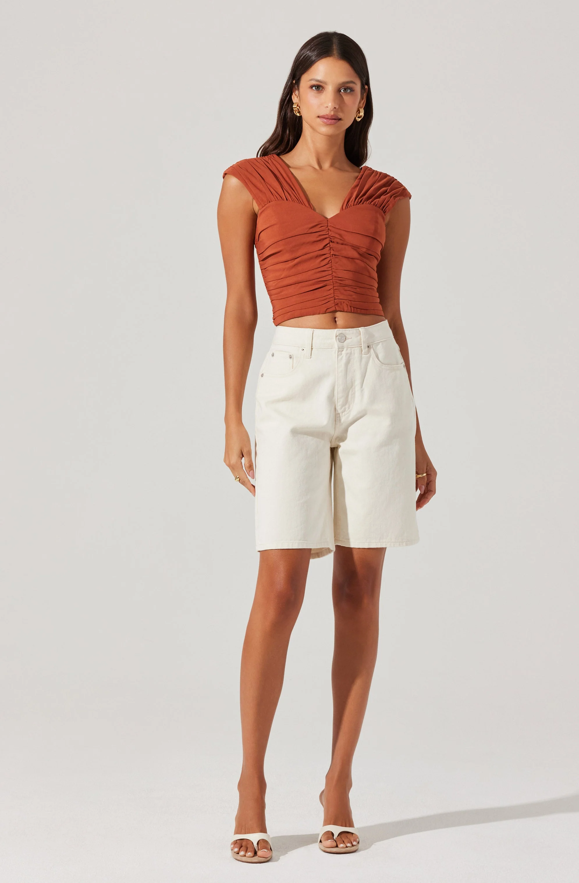 Samarra Ruched Crop Top