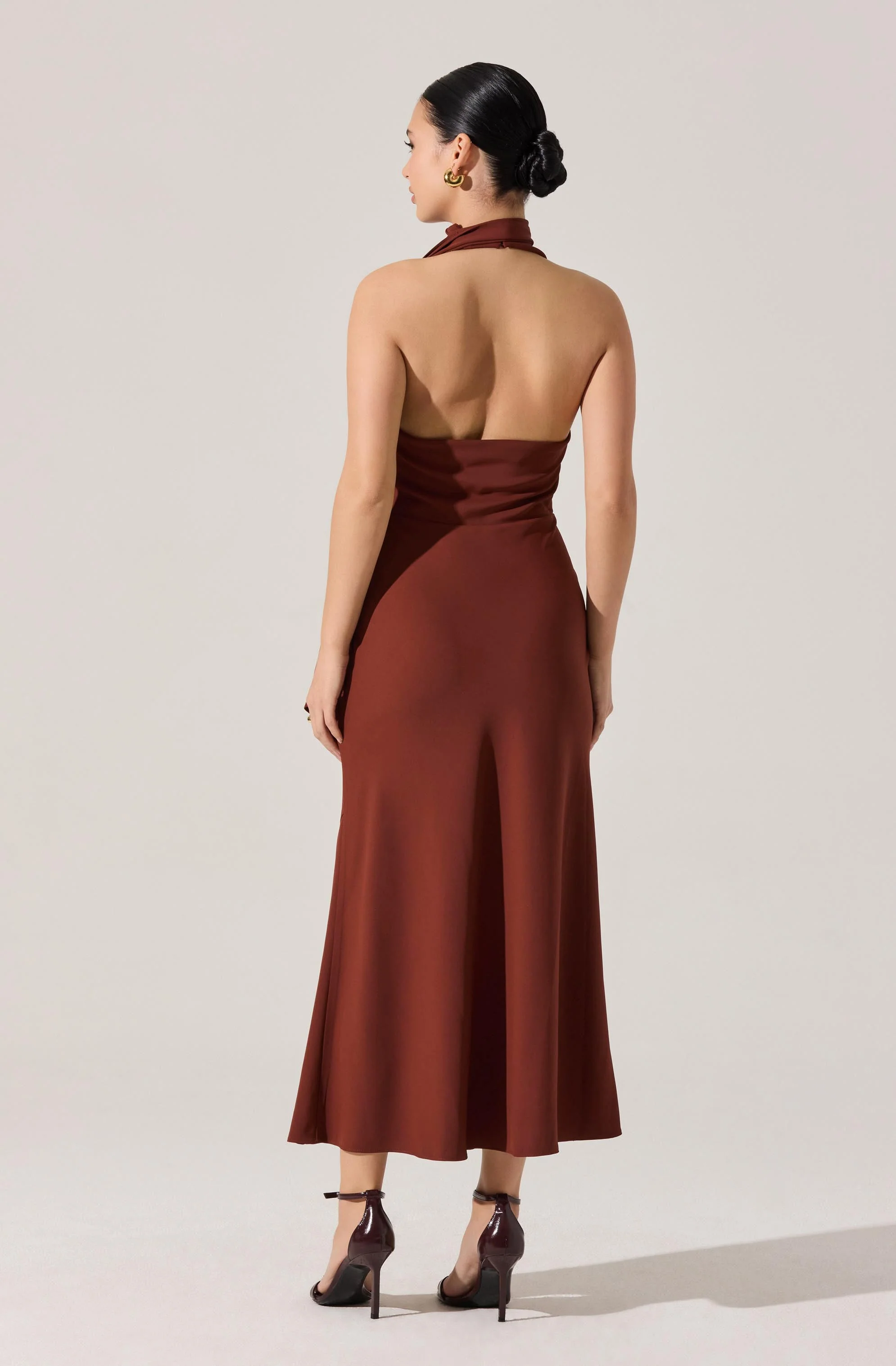 Hilaire Halter Midi Dress