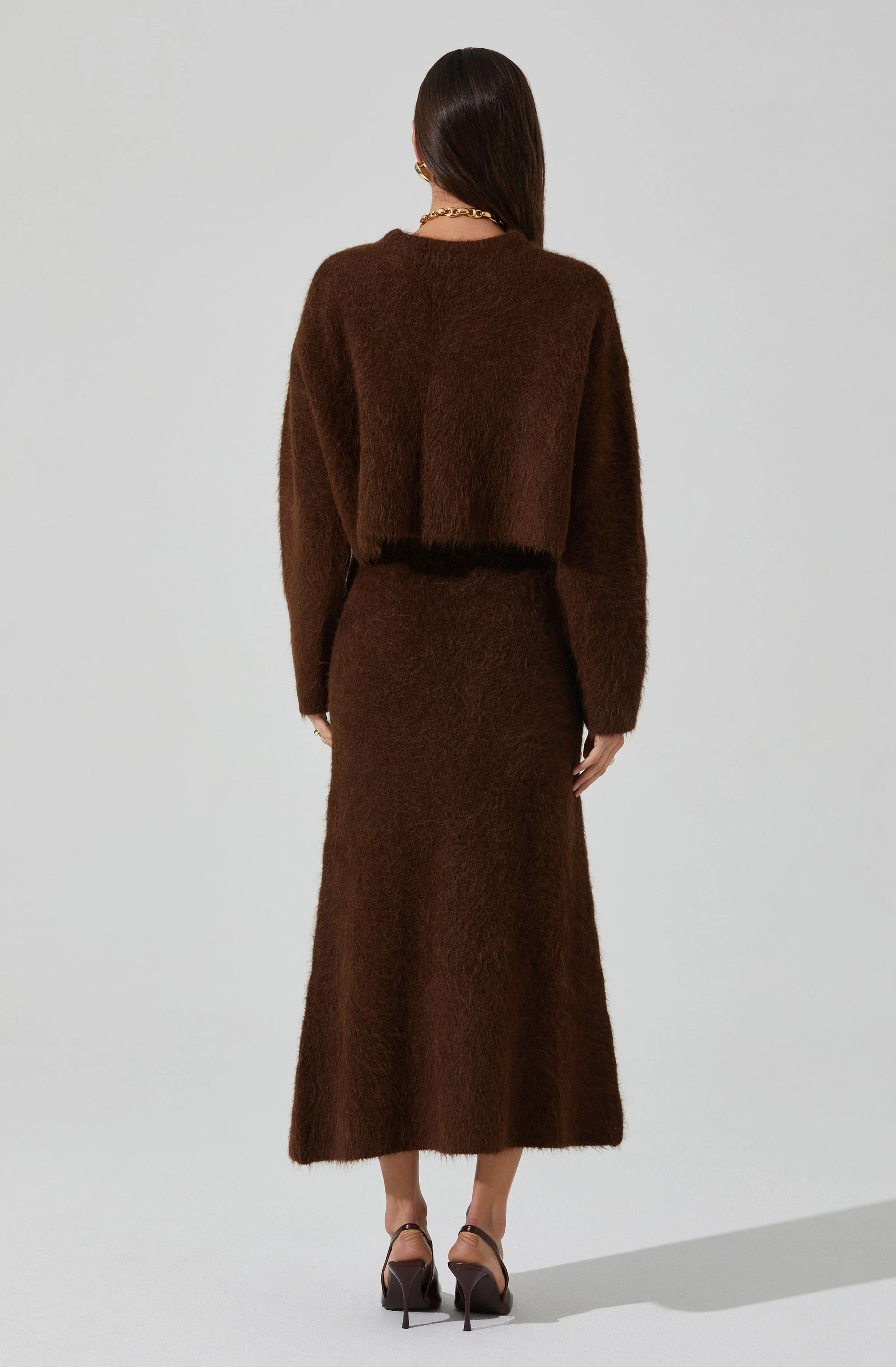 Sinisa Brushed Wool Midi Skirt