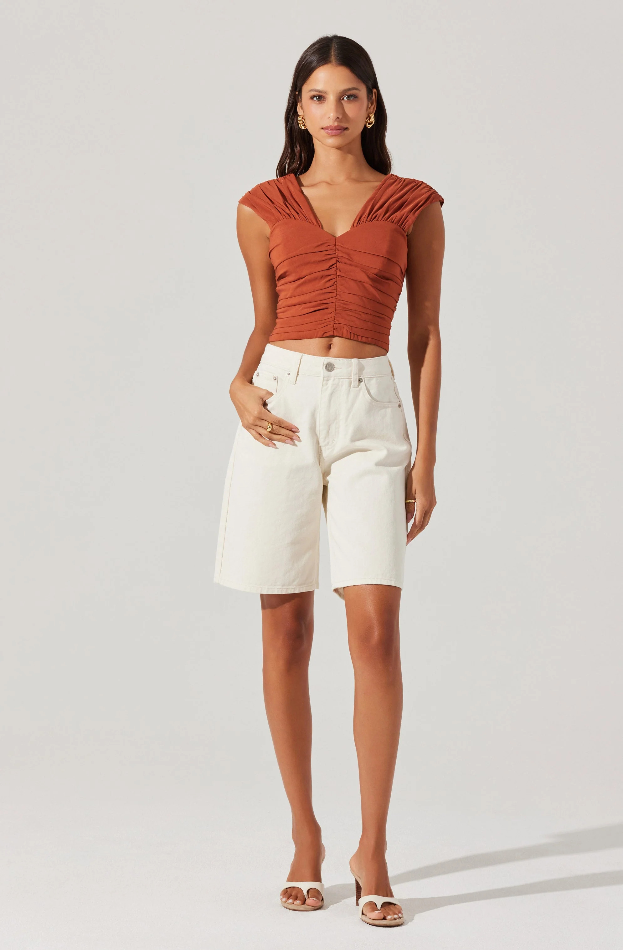 Samarra Ruched Crop Top
