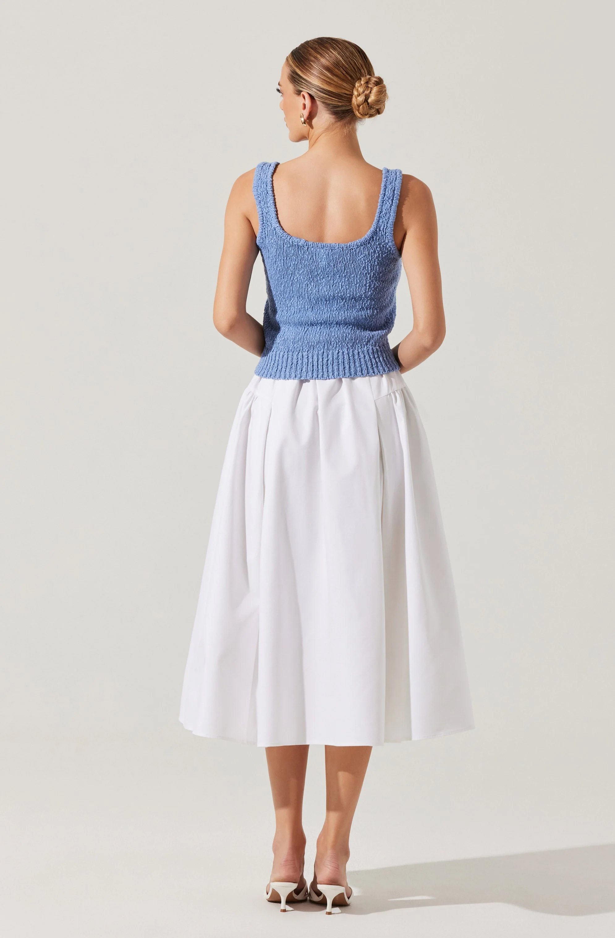 Laila Ruched Detail Midi Skirt