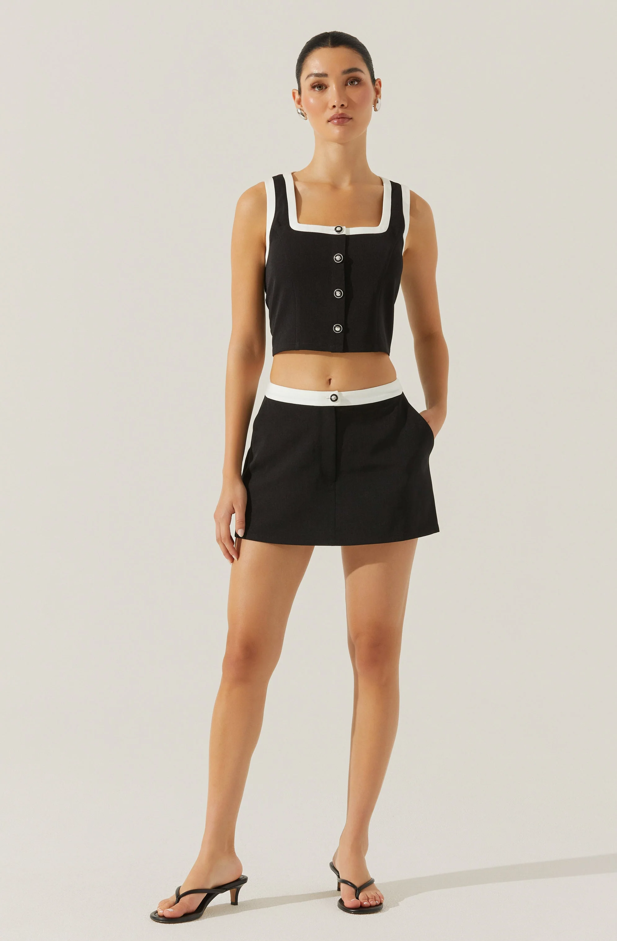 Rory Contrast Trim Top