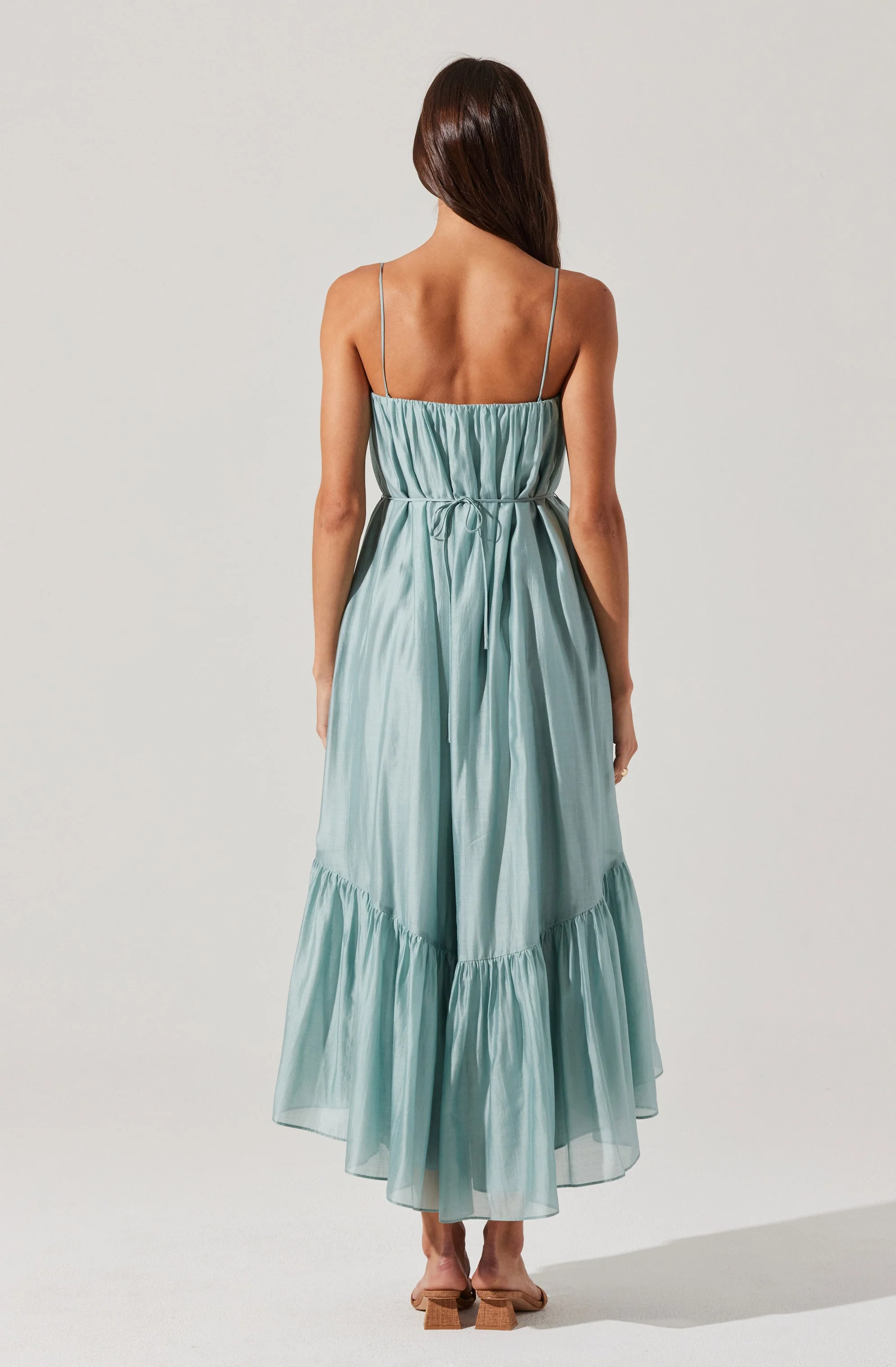 Elisha Tiered High-Low Maxi Dress