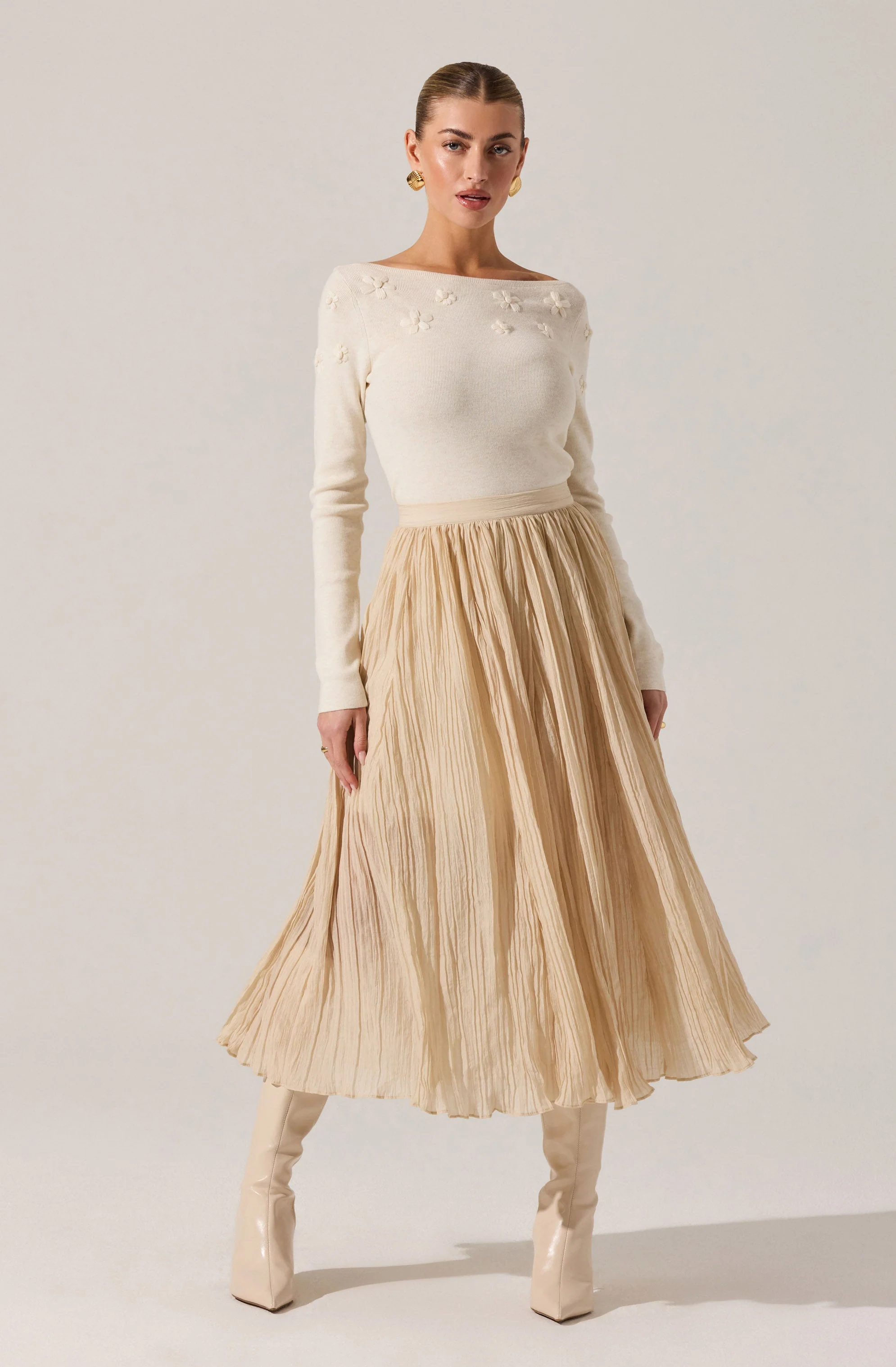 Bluma Embroidered Boatneck Sweater