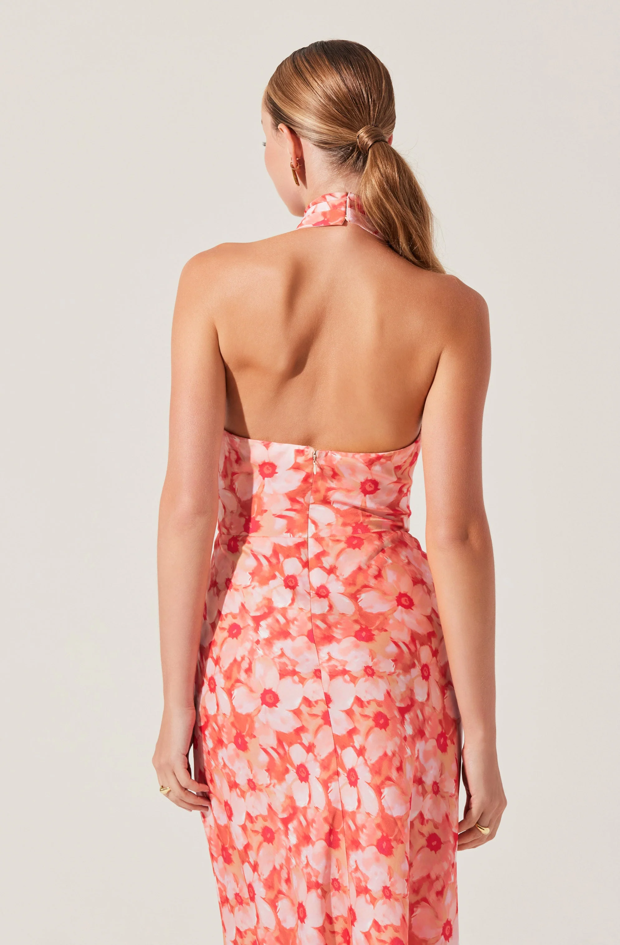 Marissa Floral Halter Neck Dress
