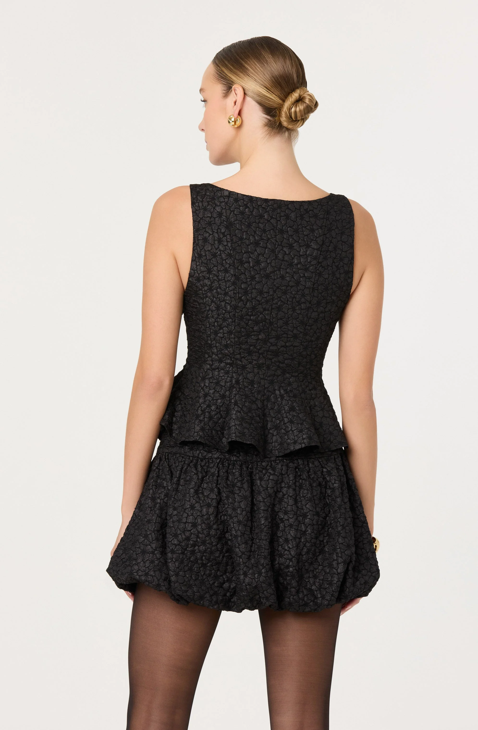 Alea Floral Textured Mini Skirt