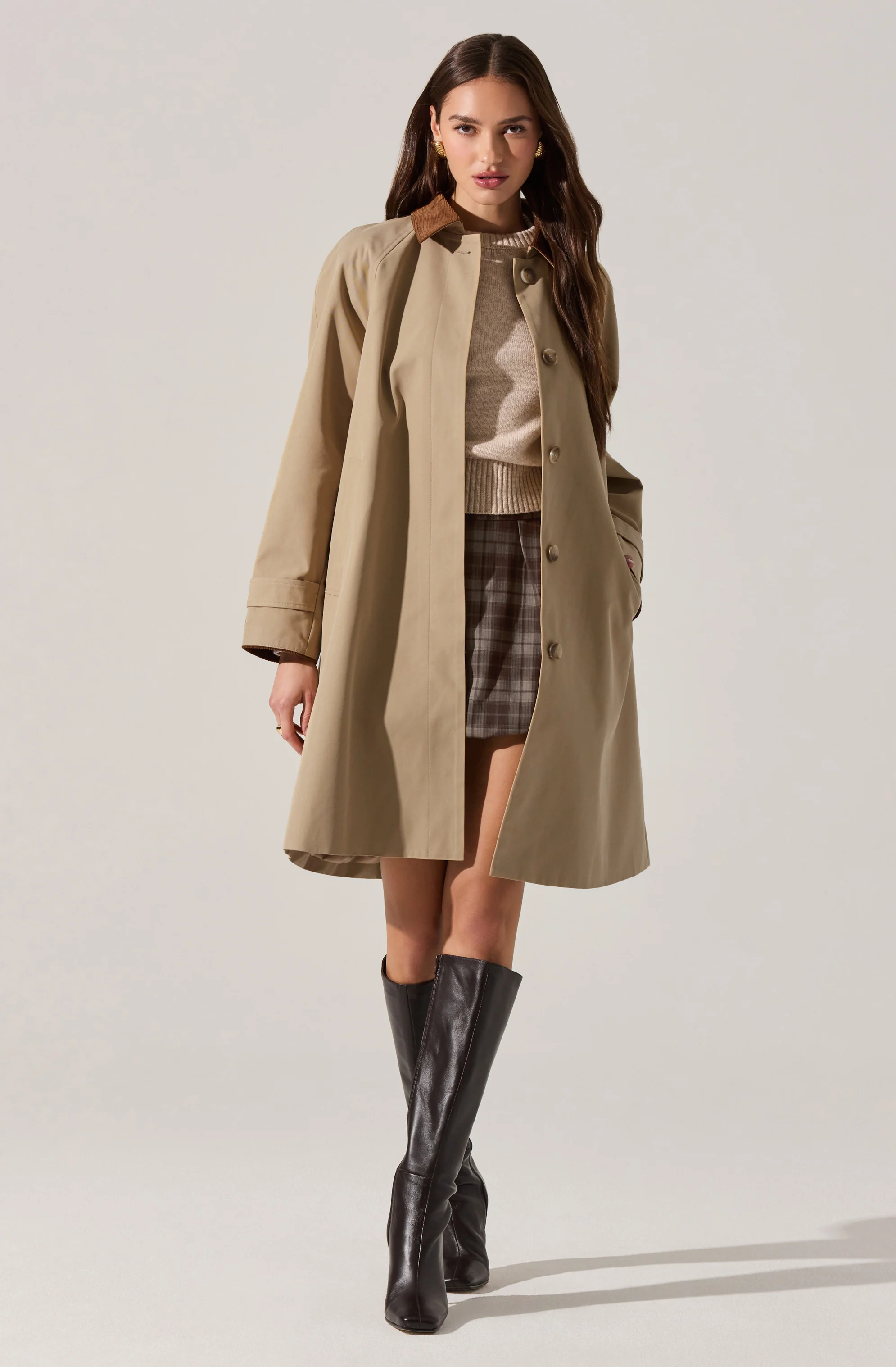 Raiden Contrast Trench Coat