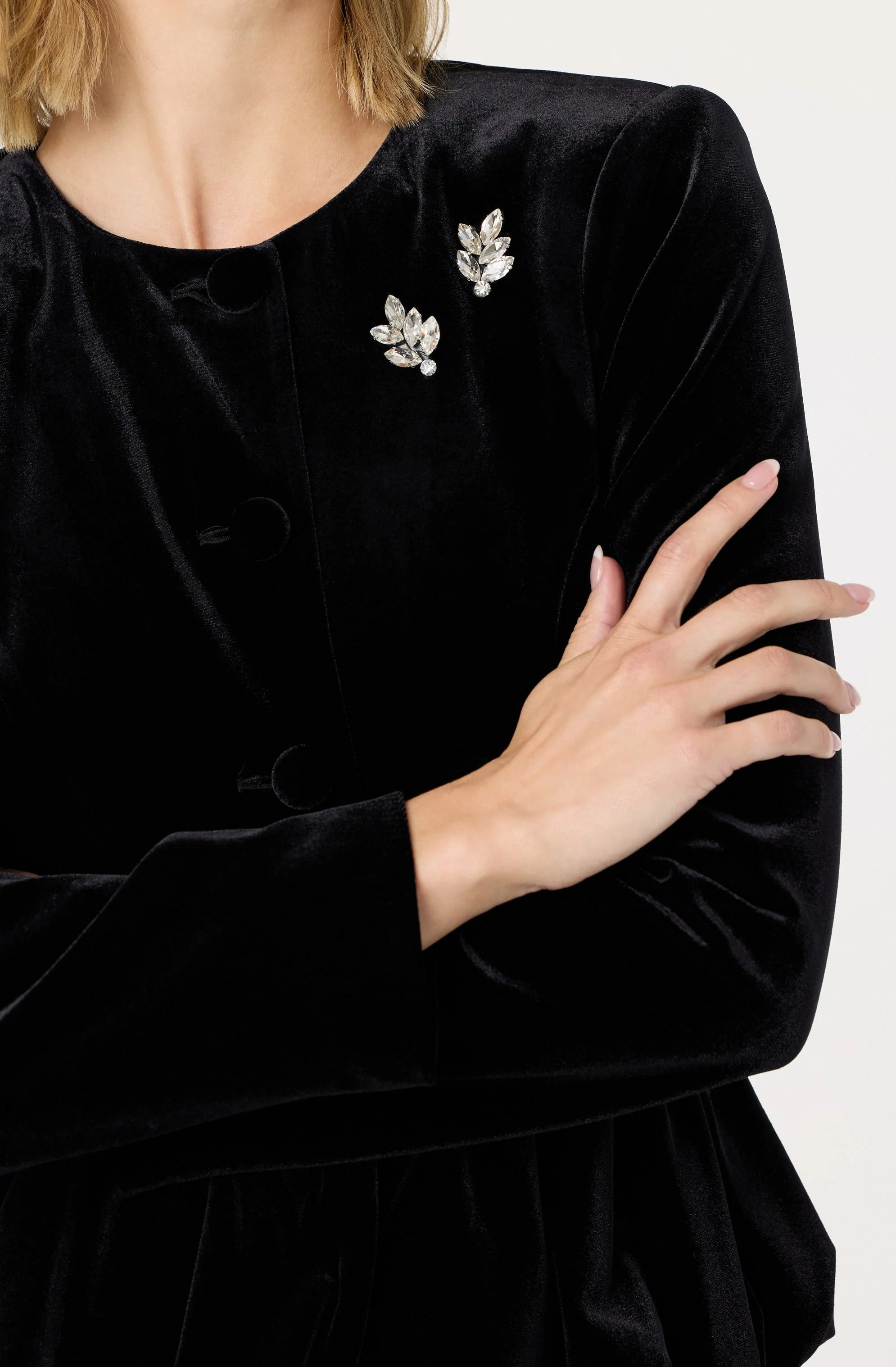 Nicolle Velvet Peplum Jacket