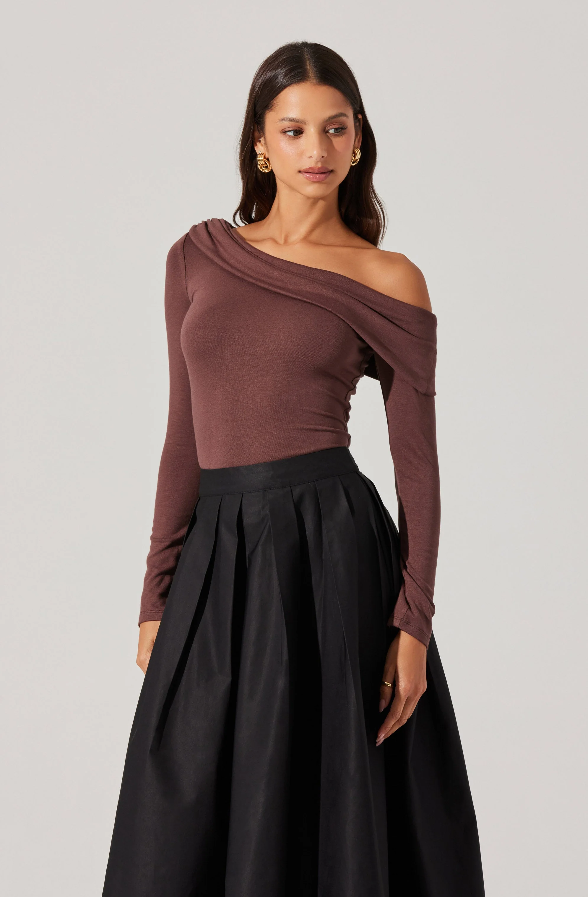 Draped Off Shoulder Top