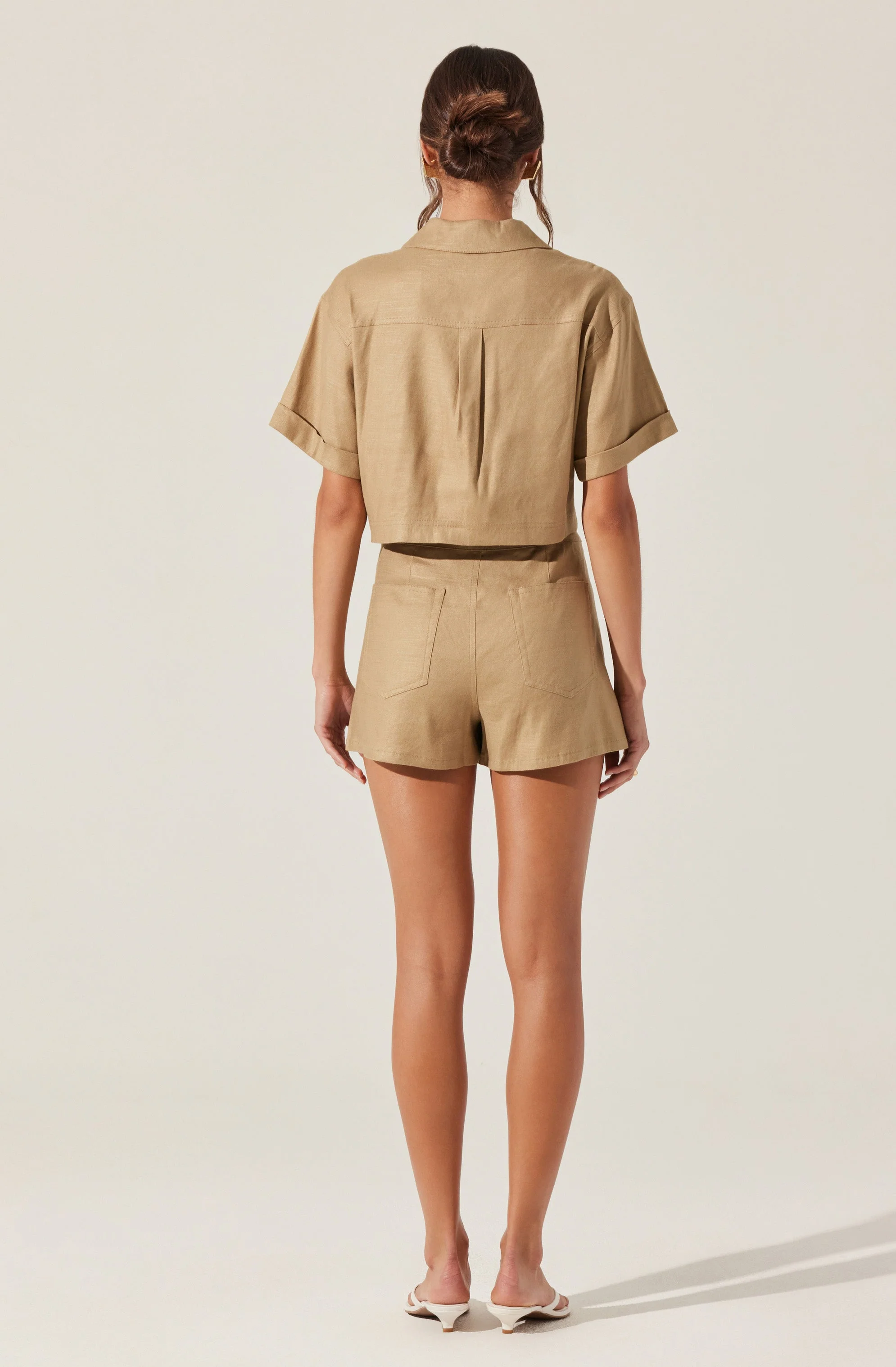 Deborah Linen Blend Safari Top