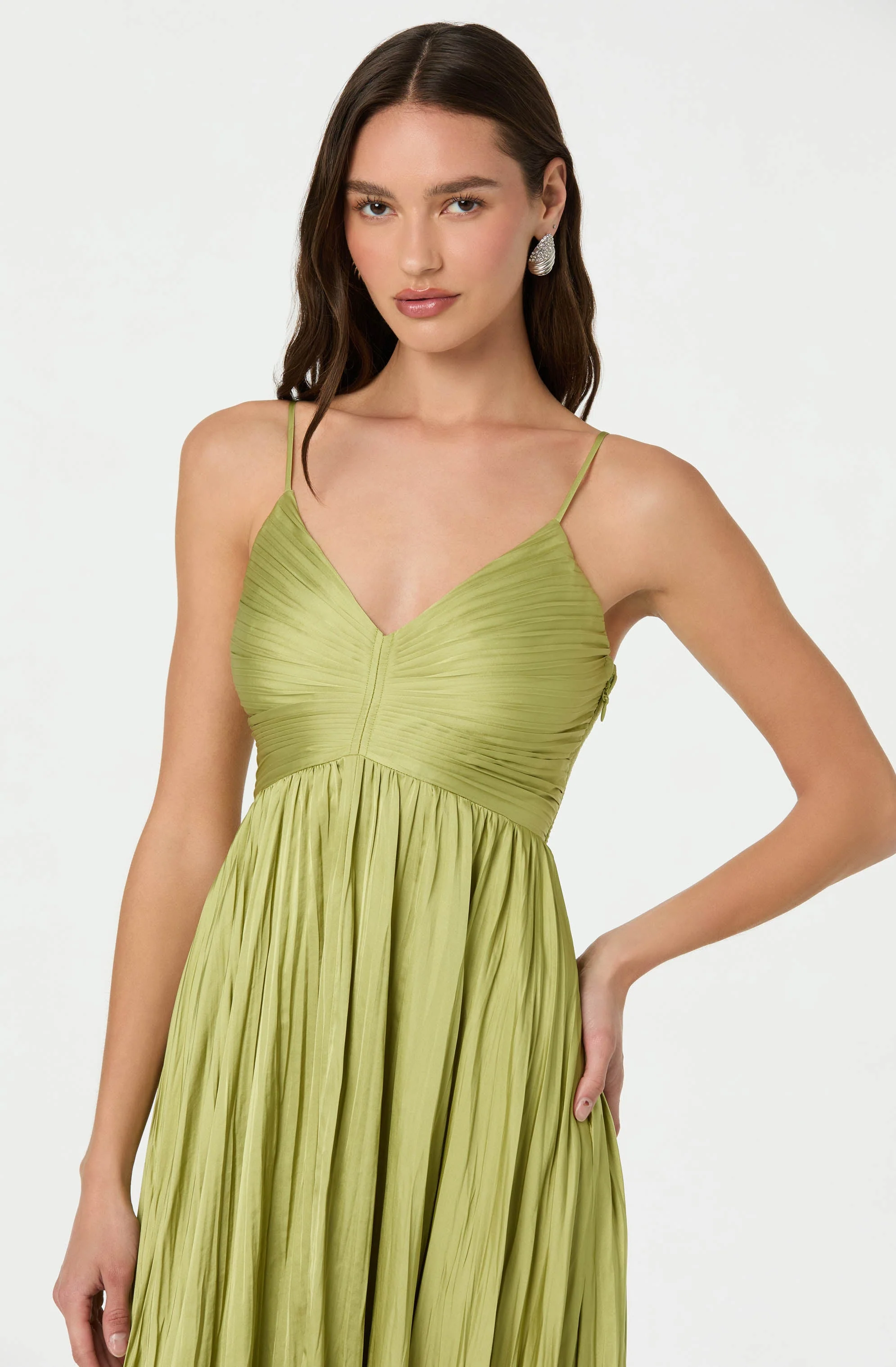 Maeve Pleated Midi Dress