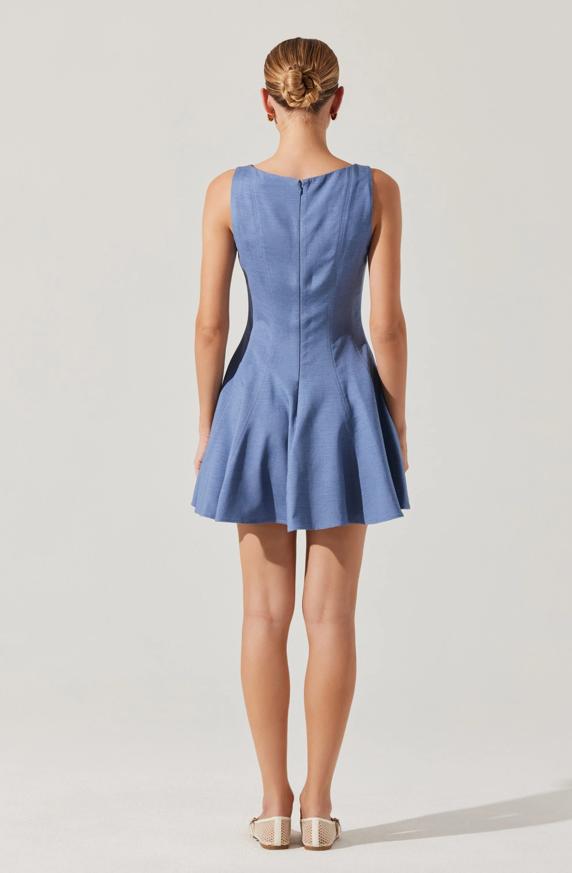 Xaria Linen-Blend Mini Dress