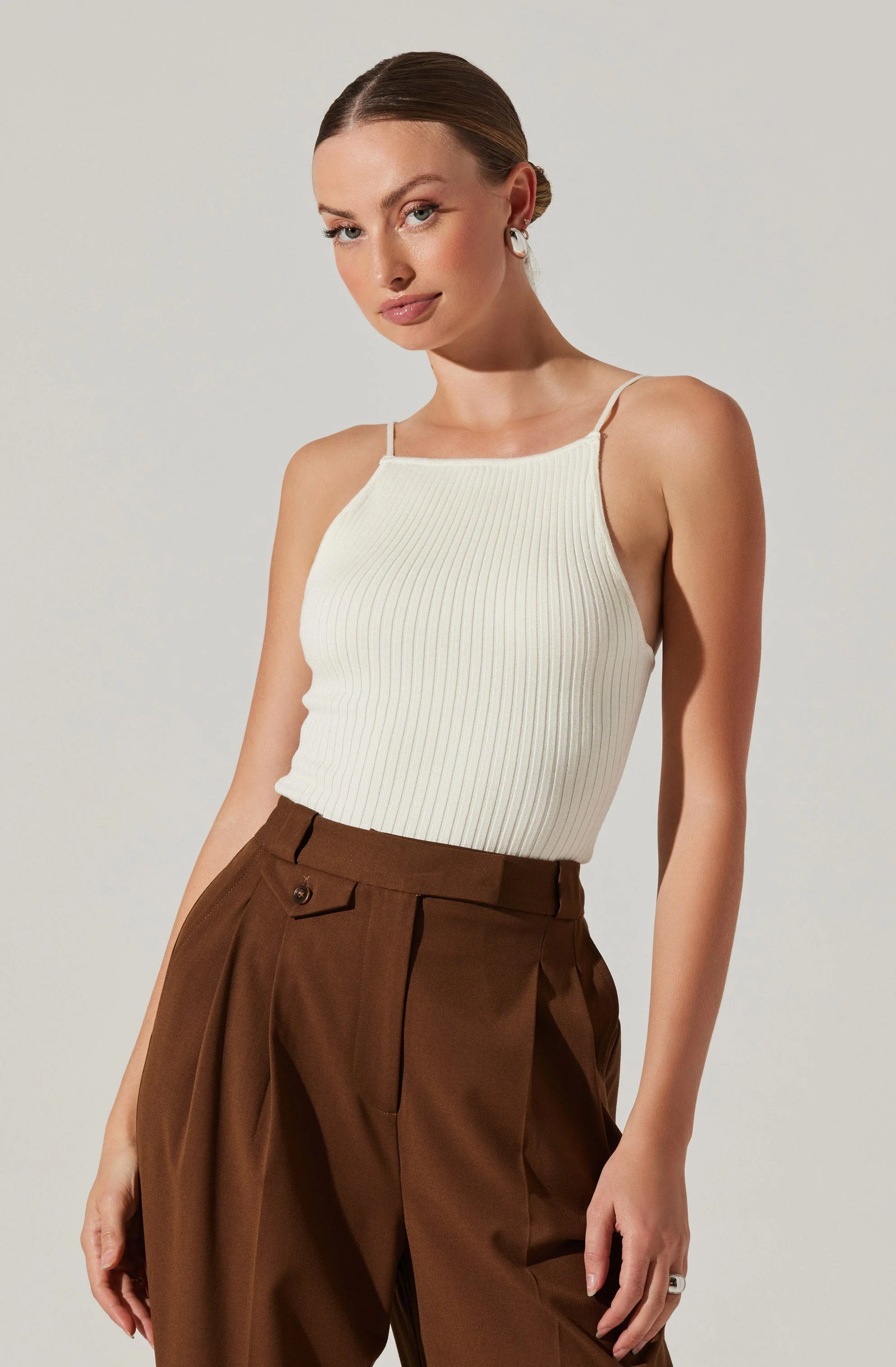 Jenini Ribbed High Neck Sweater