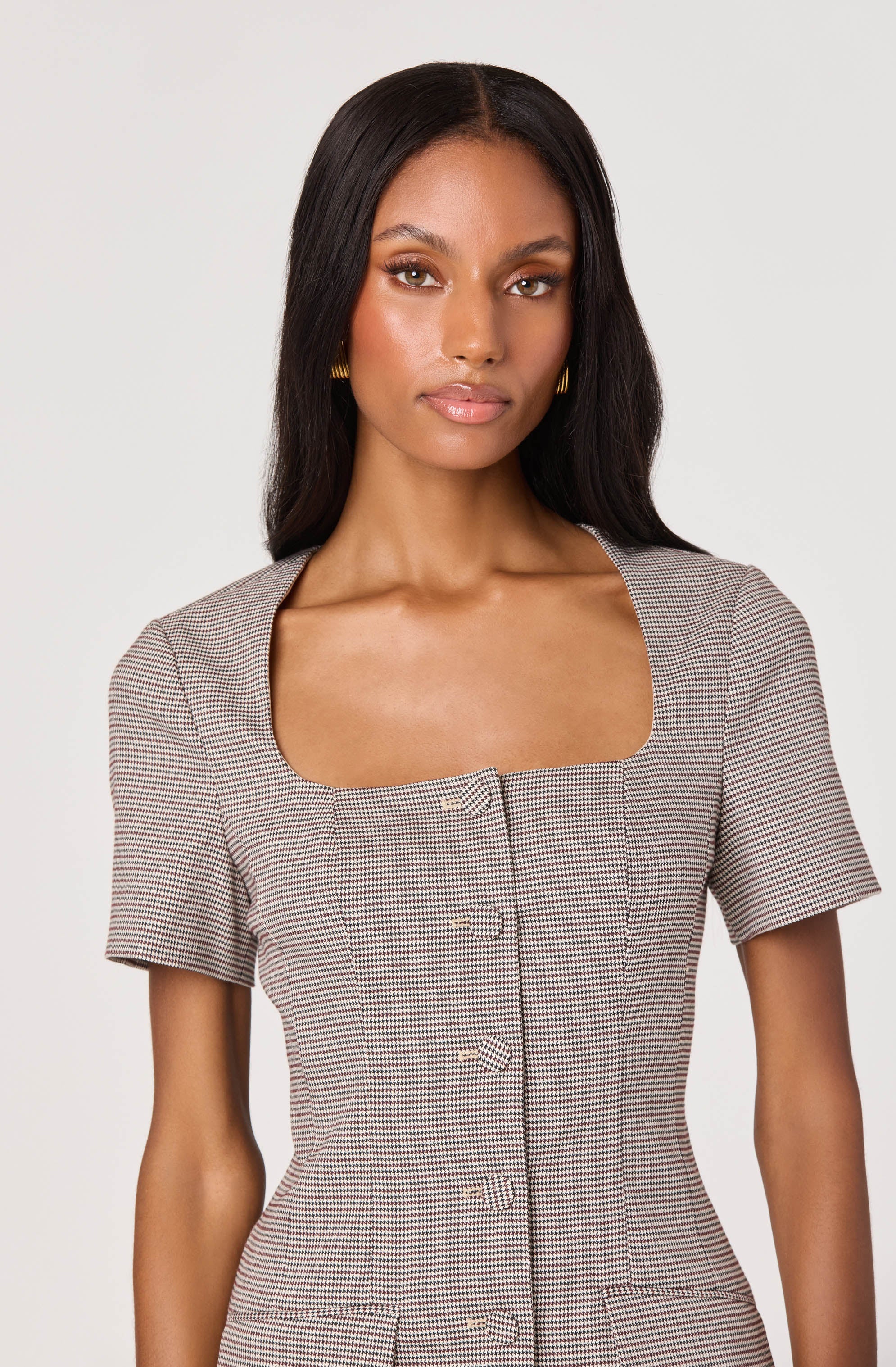 Square Neck Blazer Mini Dress