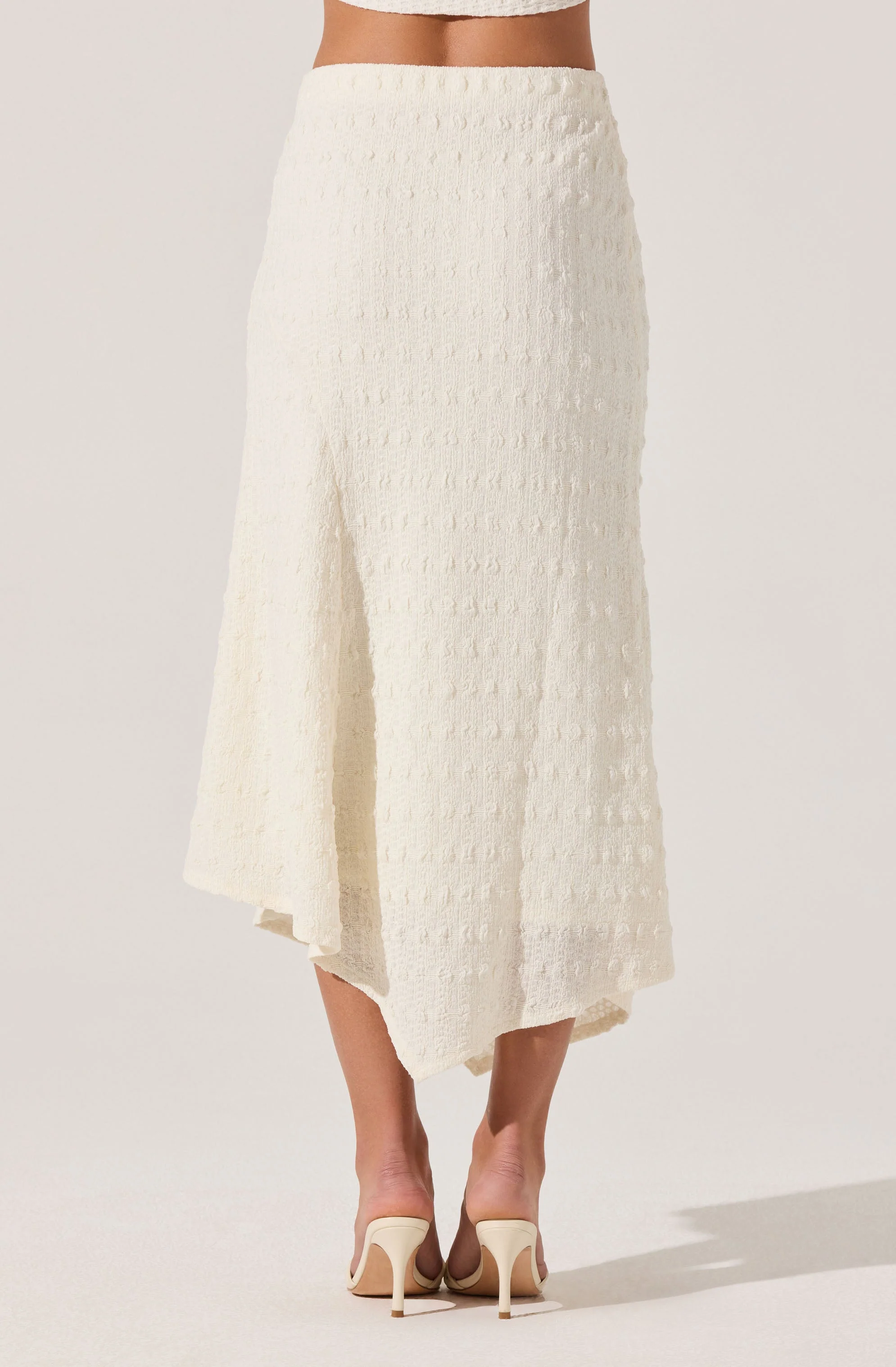 Textured Asymmetric Knit Skirt
