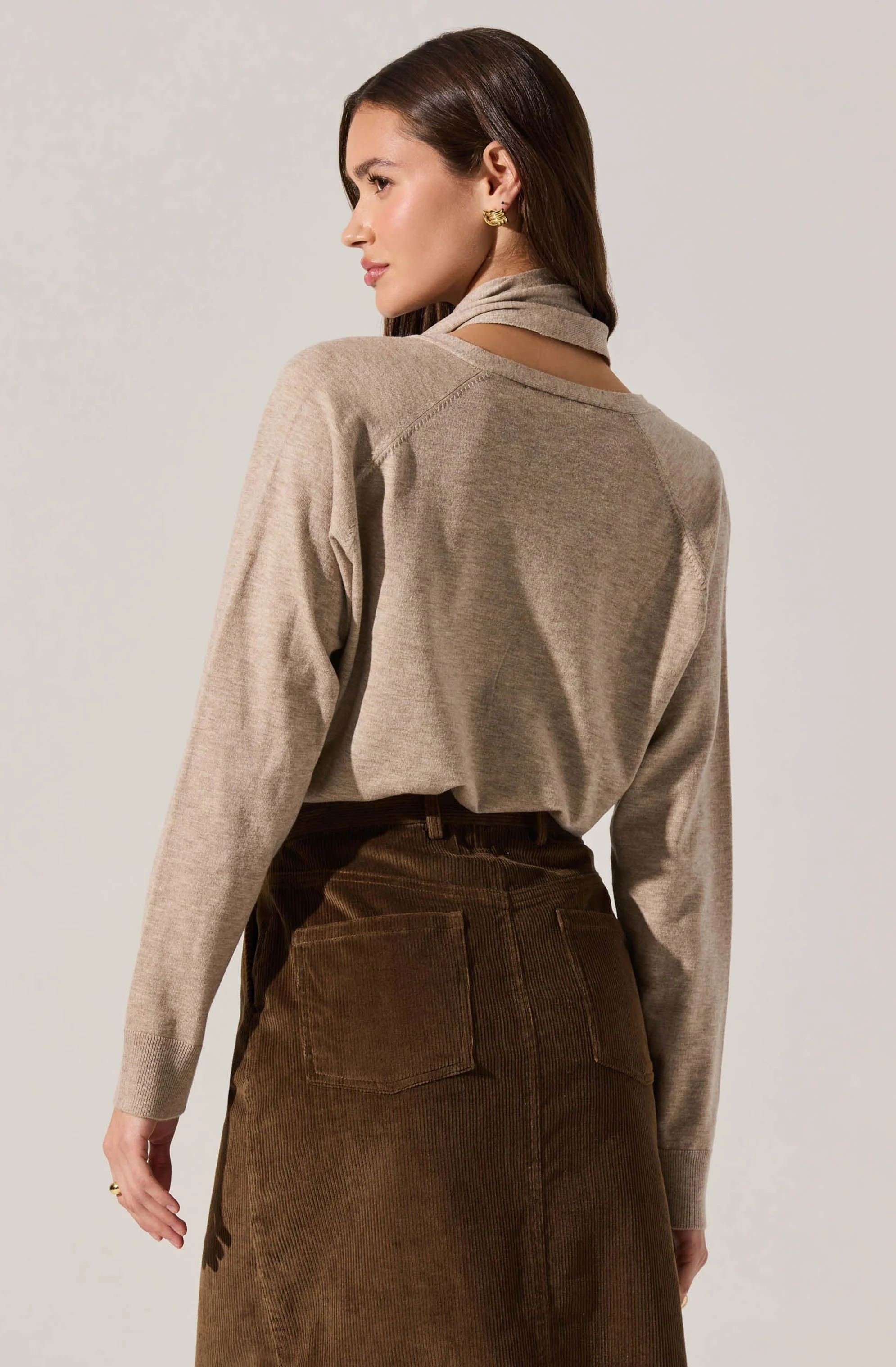 Silvana Cutout Scarf Sweater