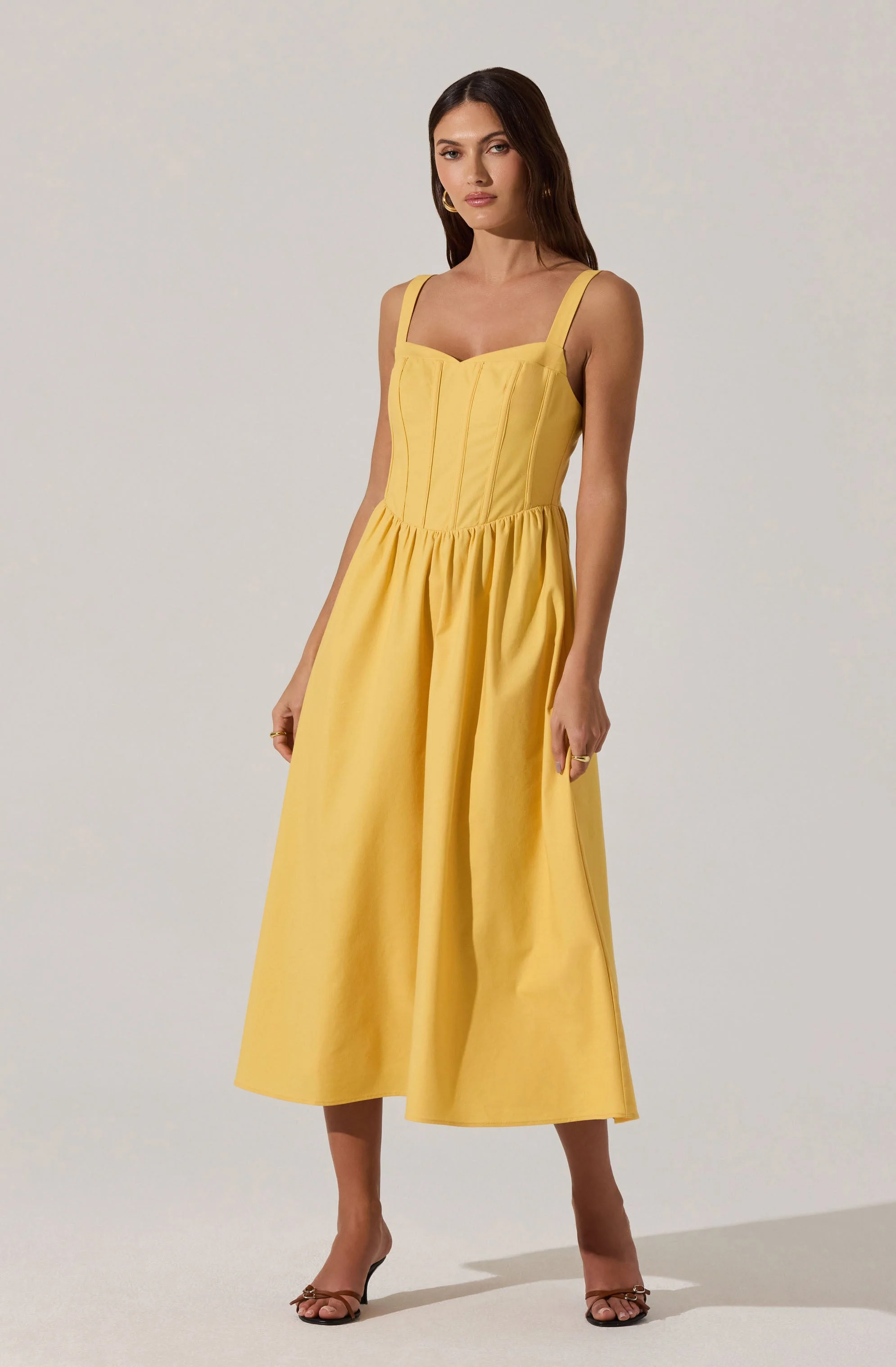 Sweetheart Corset Linen Dress