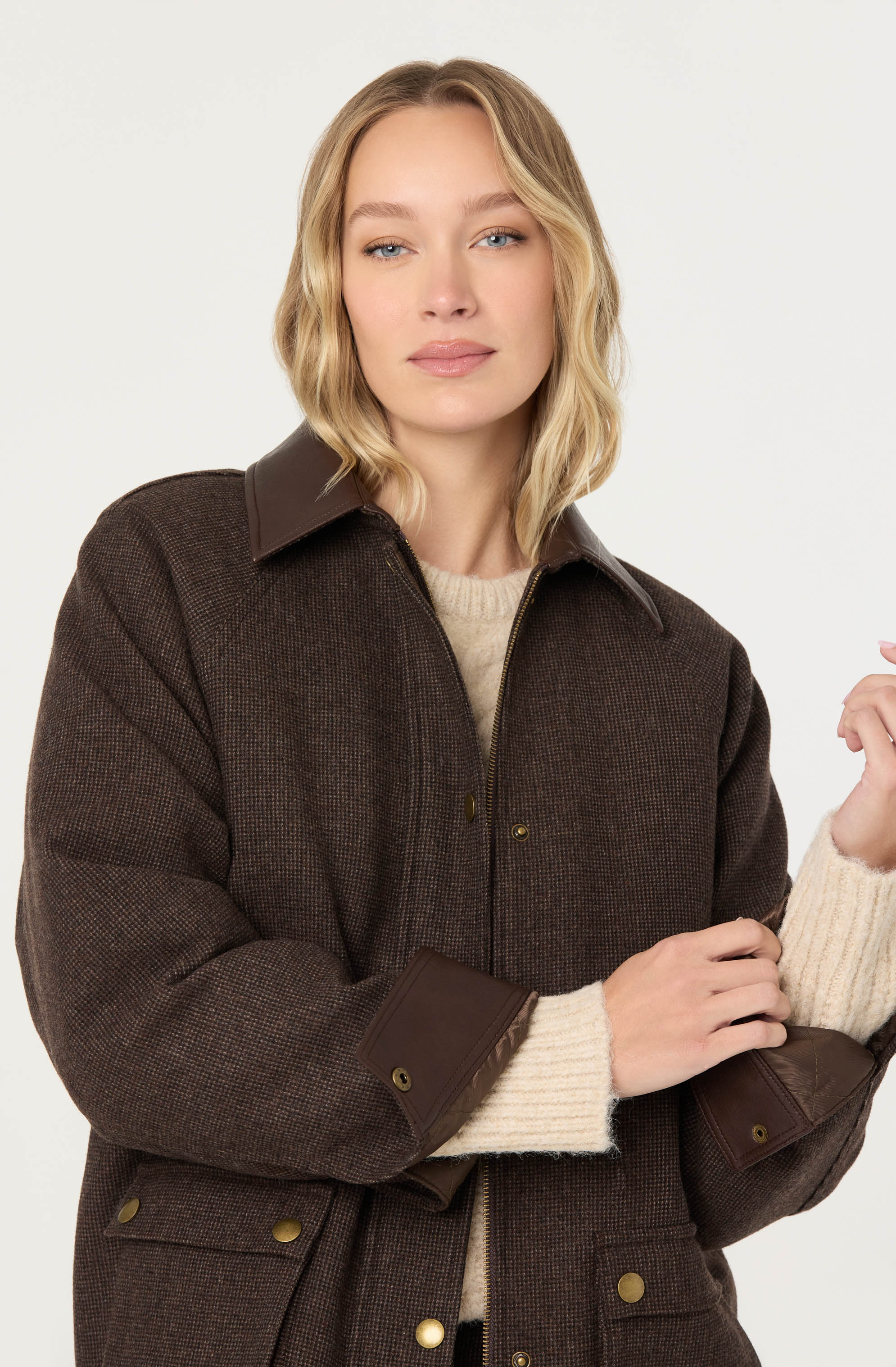 Rylan Contrast Wool Blend Jacket