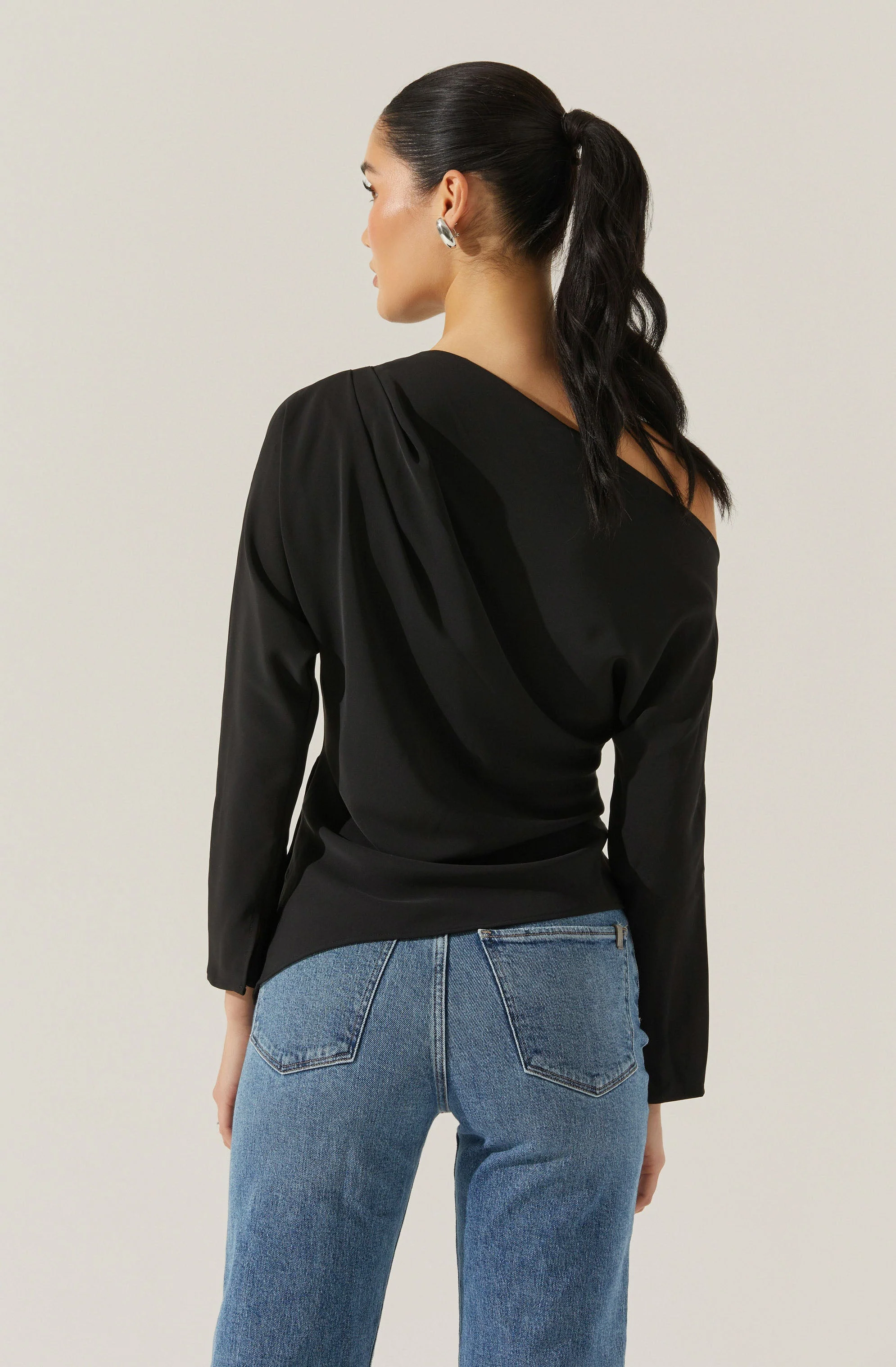 Orlia Off Shoulder Asymmetric Top