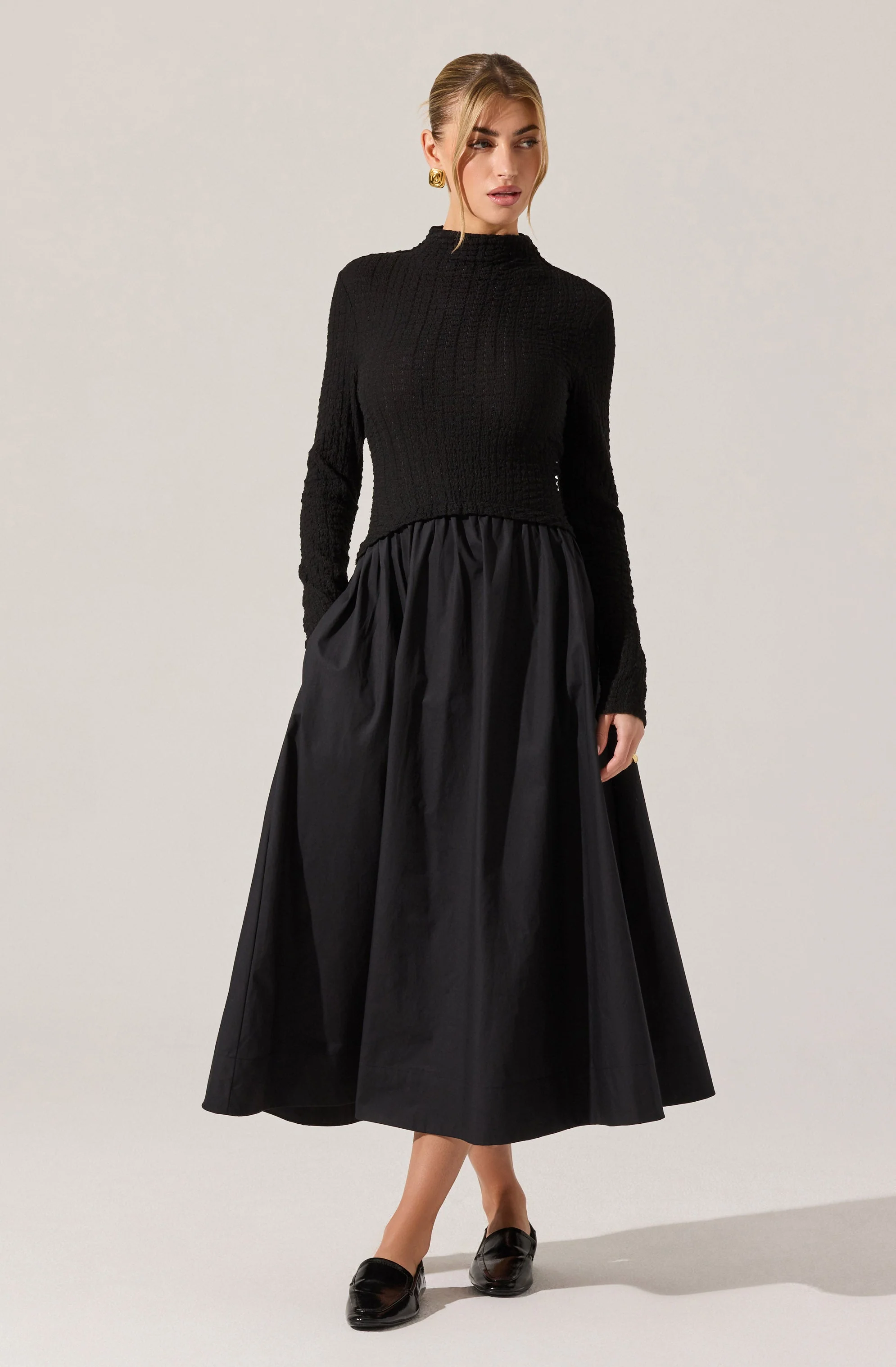 Kearney Mixed Media Midi Dress