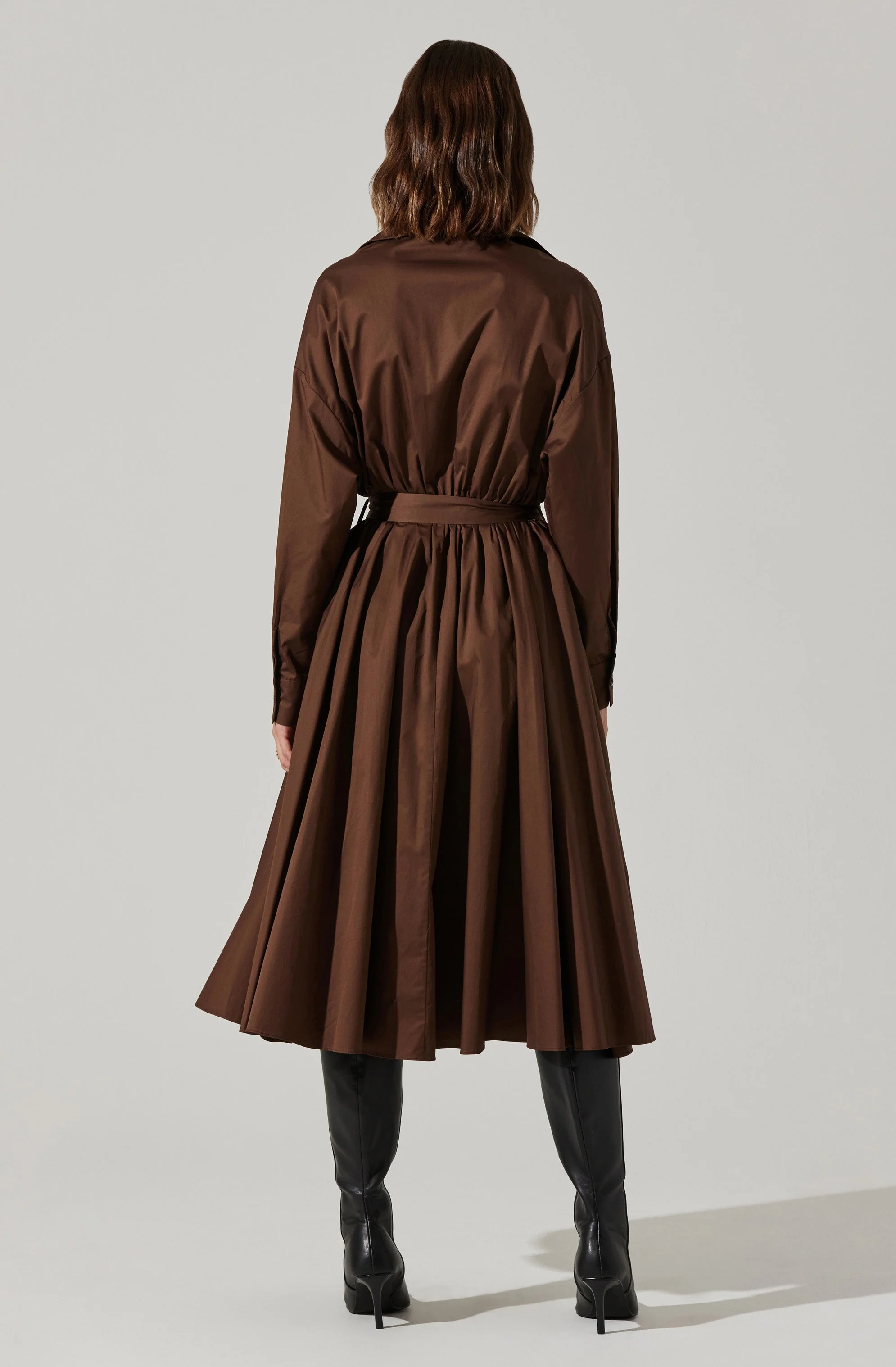 Darany Belted Midi Shirt Dress