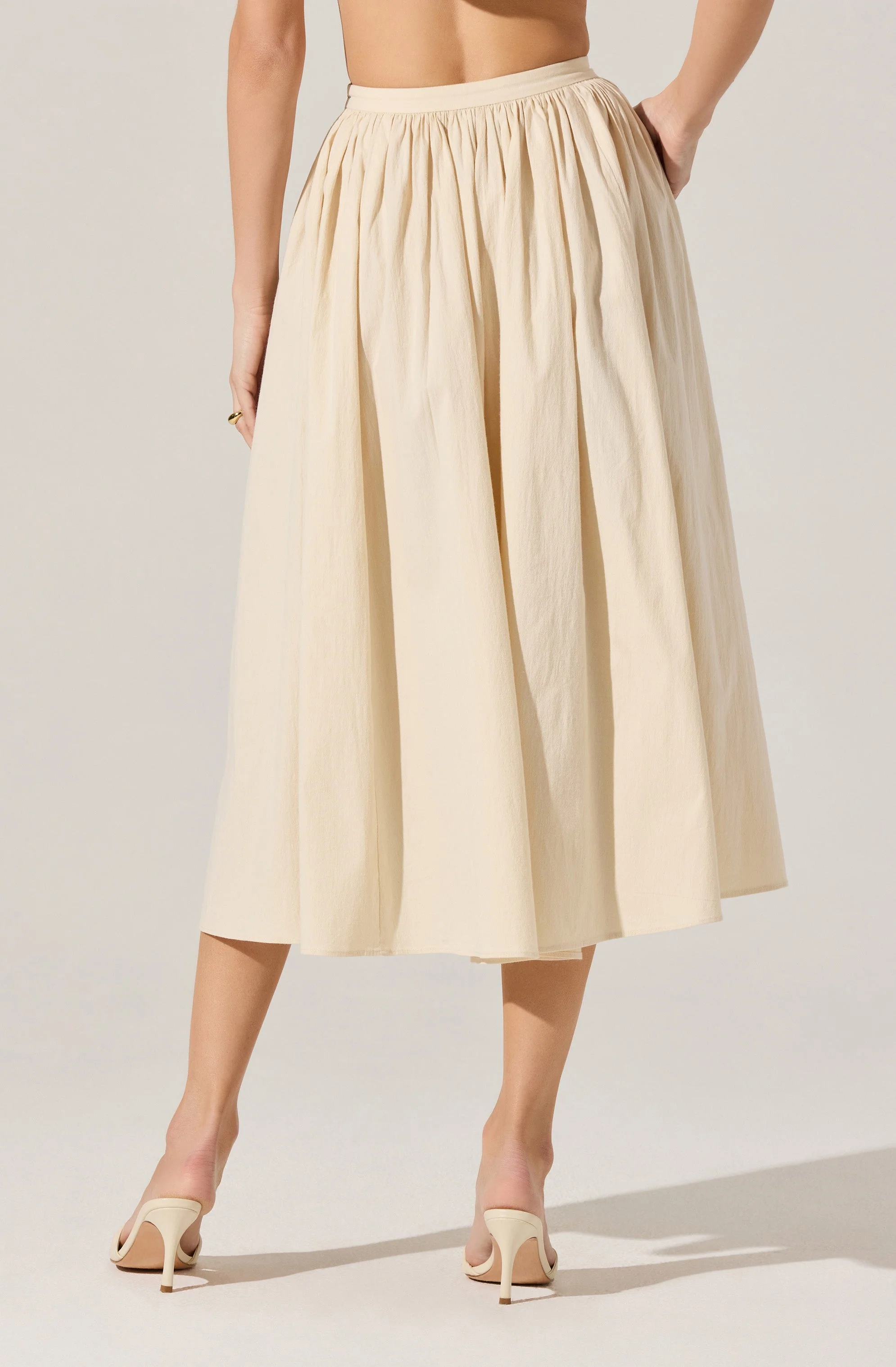Attwell Pleated Midi Skirt