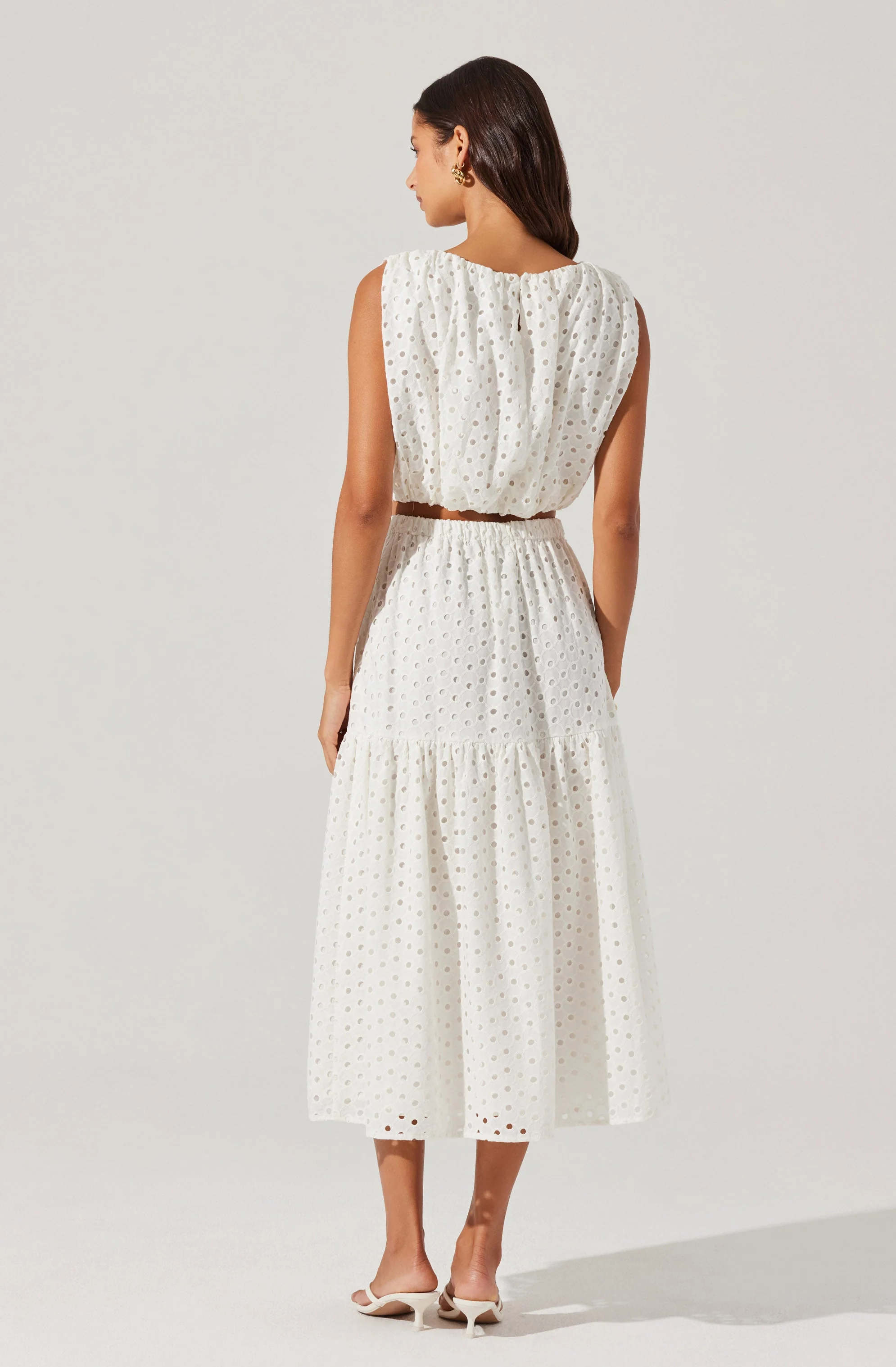 Nalley Eyelet Midi Skirt