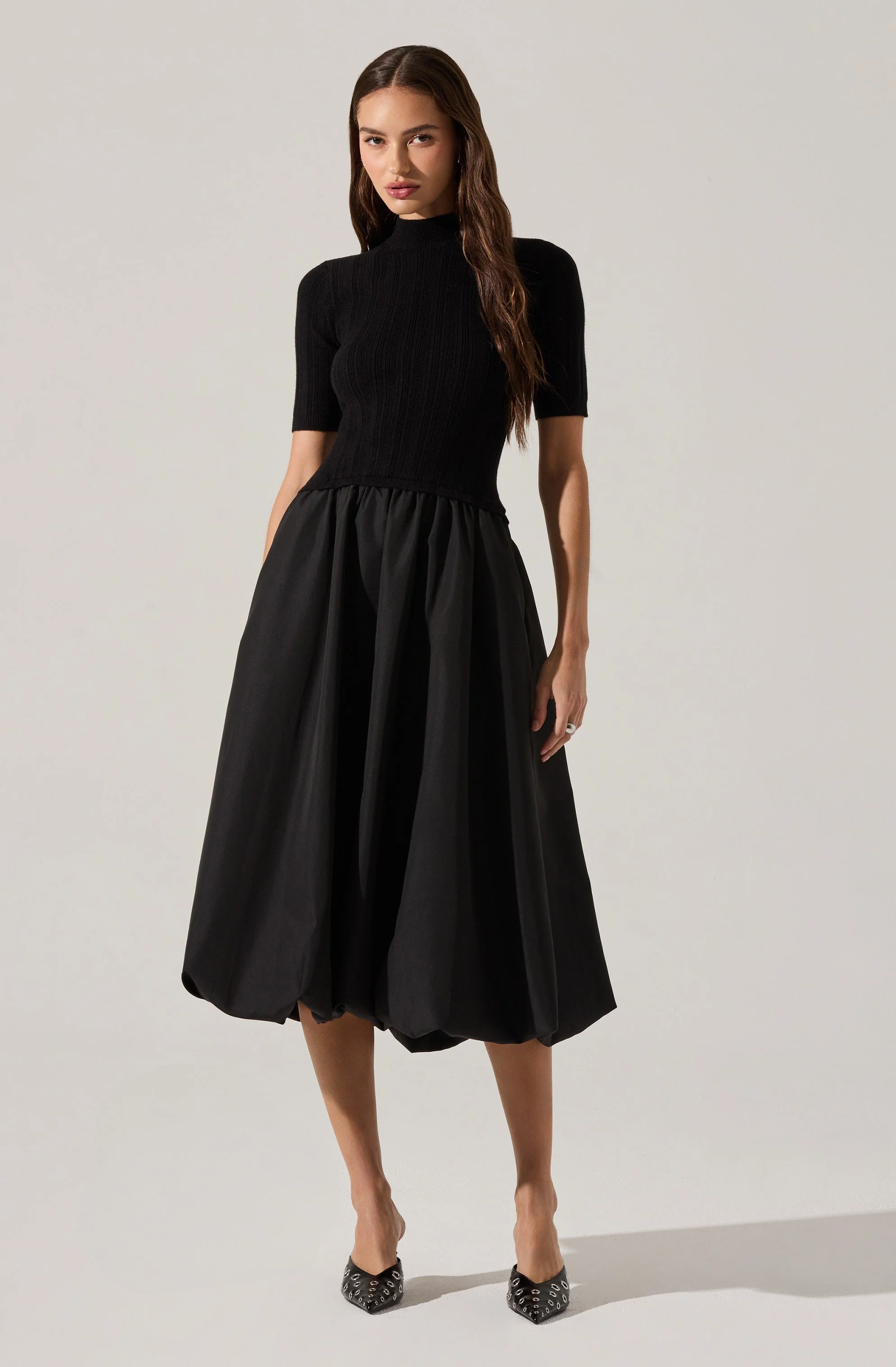 Caerlion Contrast Knit Midi Dress